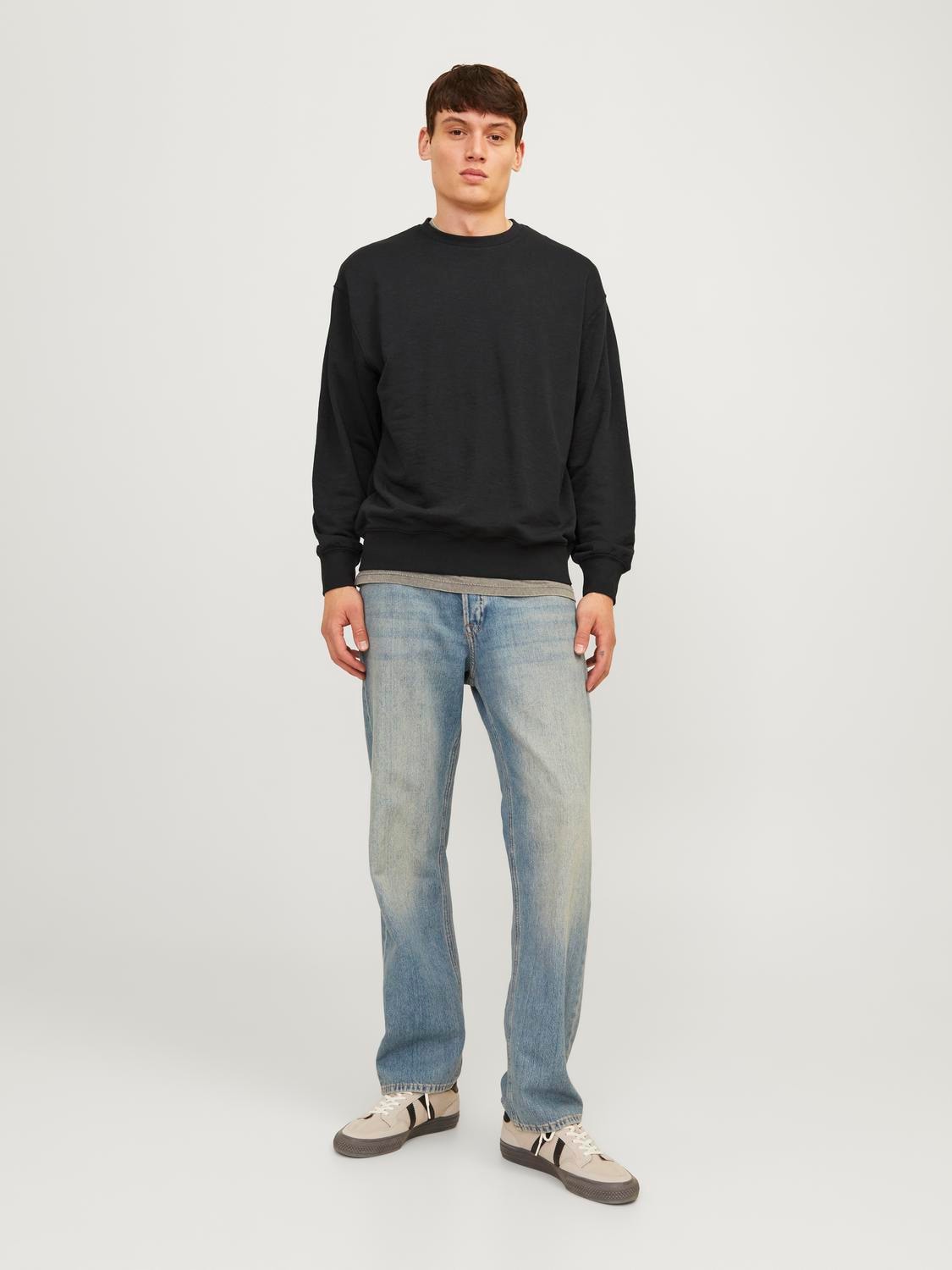 Jack & Jones Sweatshirt »JJECHARGE SWEAT CREW NECK NOOS«, mit Rippbündchen