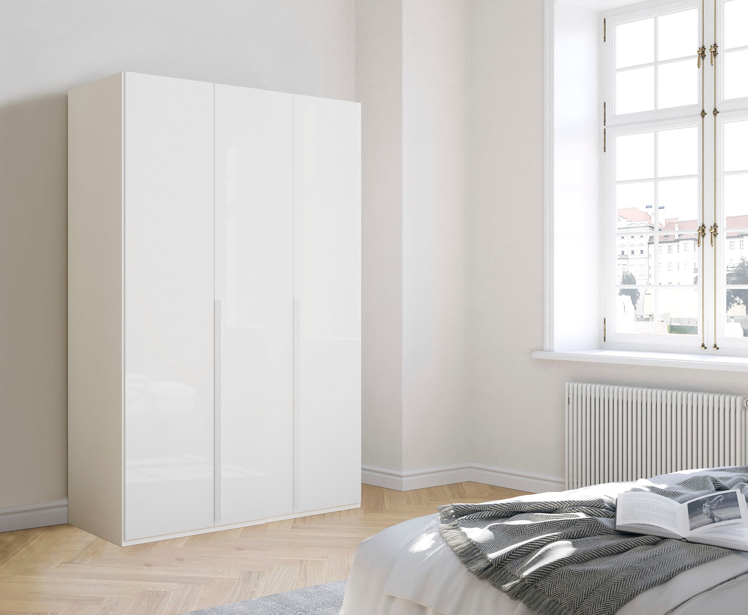 rauch Drehtürenschrank »Kleiderschrank Schrank Garderobe Wäscheschrank PURISMA Glasfront« in den Breiten 151/201/251/301 cm, inkl. SOFT-CLOSE-FUNKTION,  schlichte Eleganz, mit umfangreicher Innenausstattung MADE IN GERMANY