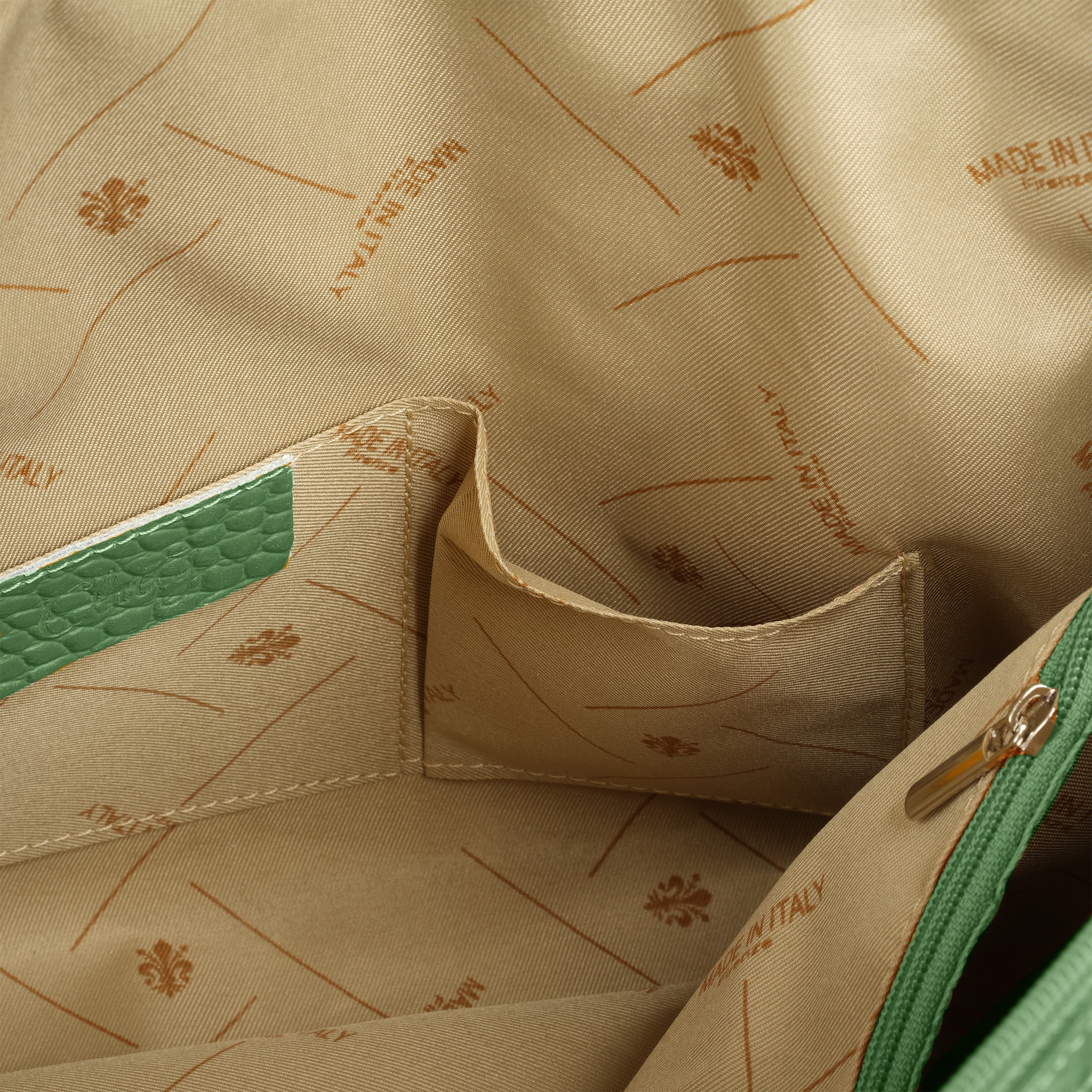 Cluty Henkeltasche, echt Leder, Made in Italy
