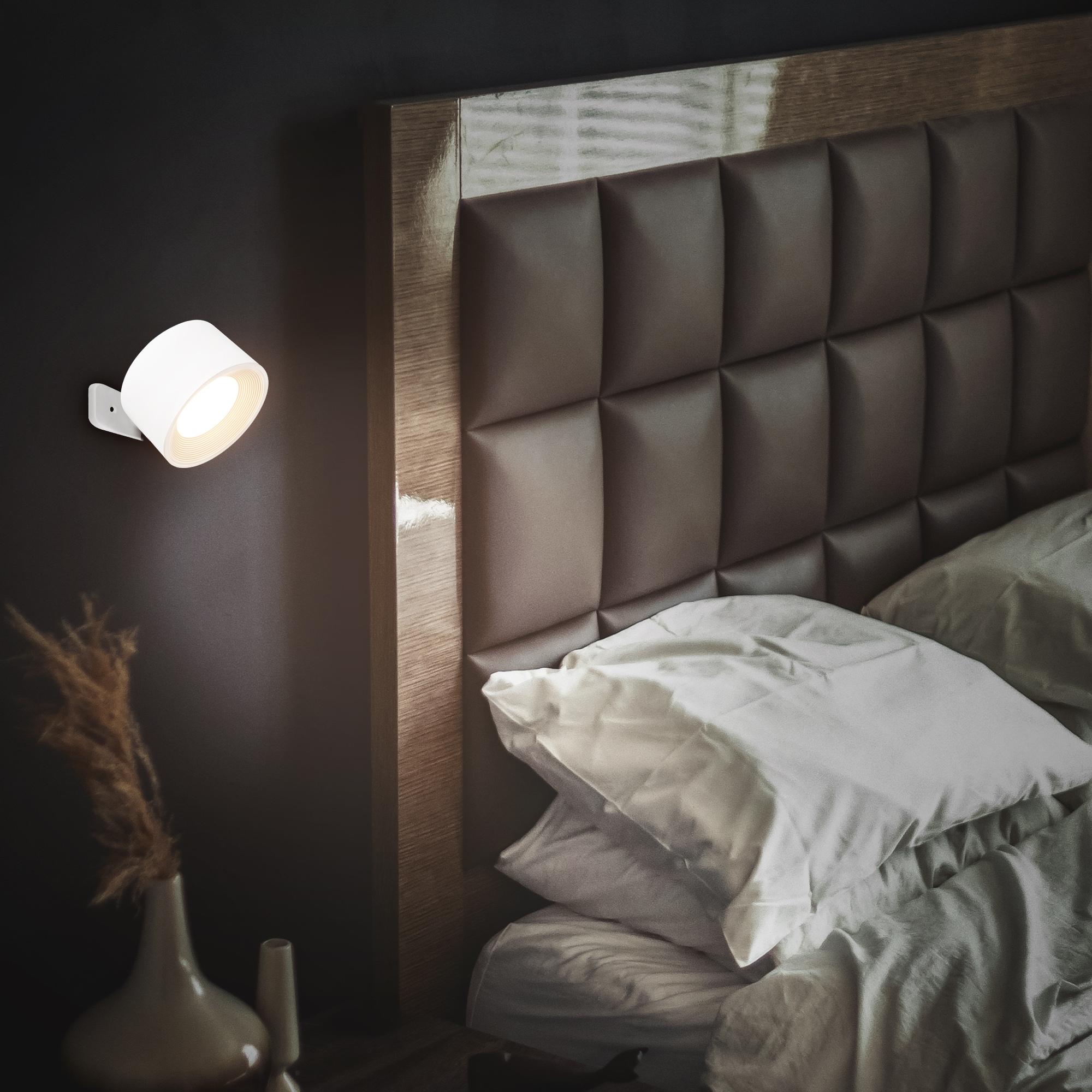 B.K.Licht LED Wandleuchte »BKL1596 Magnetische Akku Wandlampe, 3-Stufen Dimmer, mit USB-C« LED-Modul 1 Stk. Tageslichtweiß CCT-Funktion, 150Lm, 2W, 14h Leuchtdauer, 4,5 x 8 x 9,5 cm, Weiß