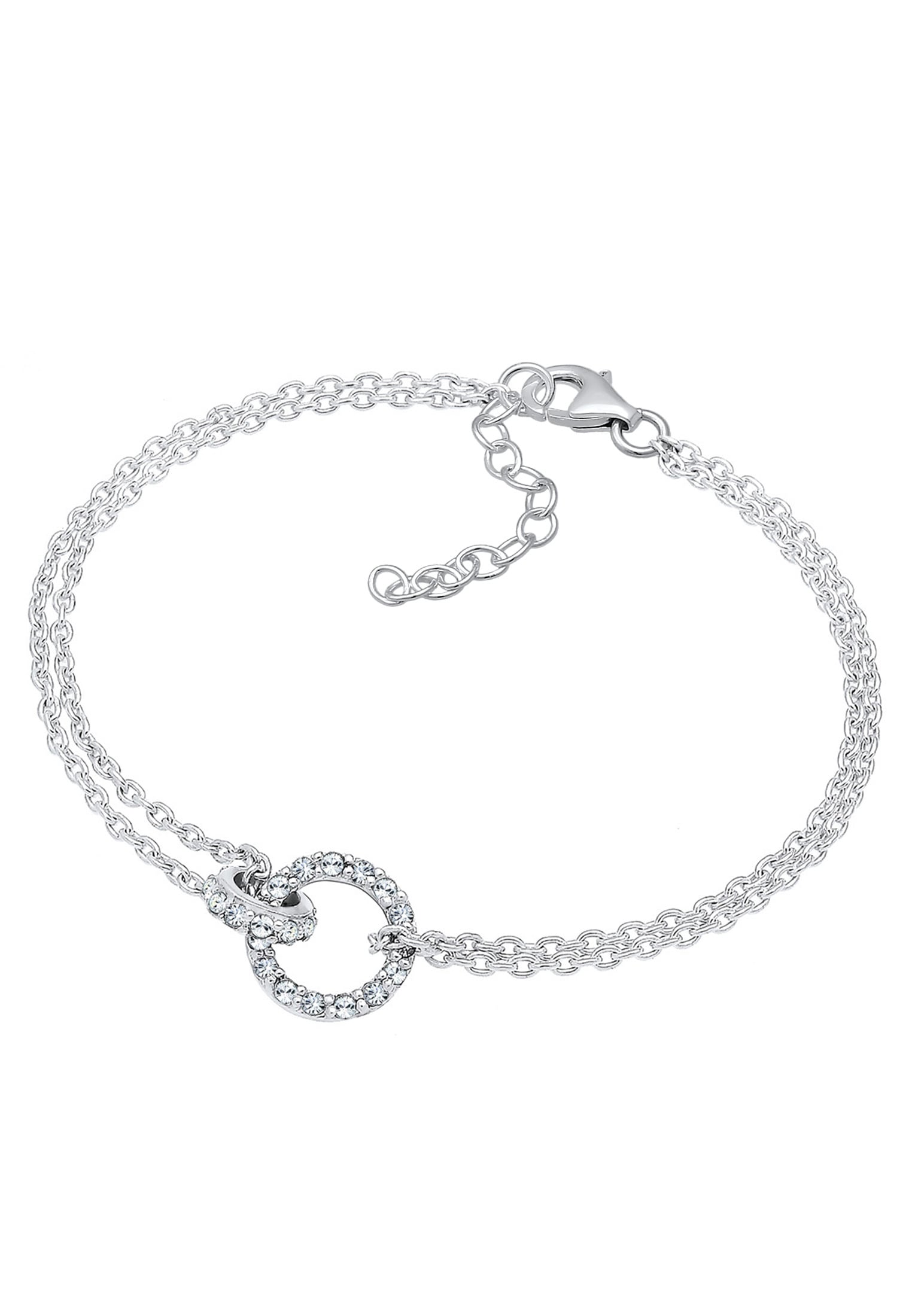 Elli Armkette »Armband Kreis Kristalle Silber«