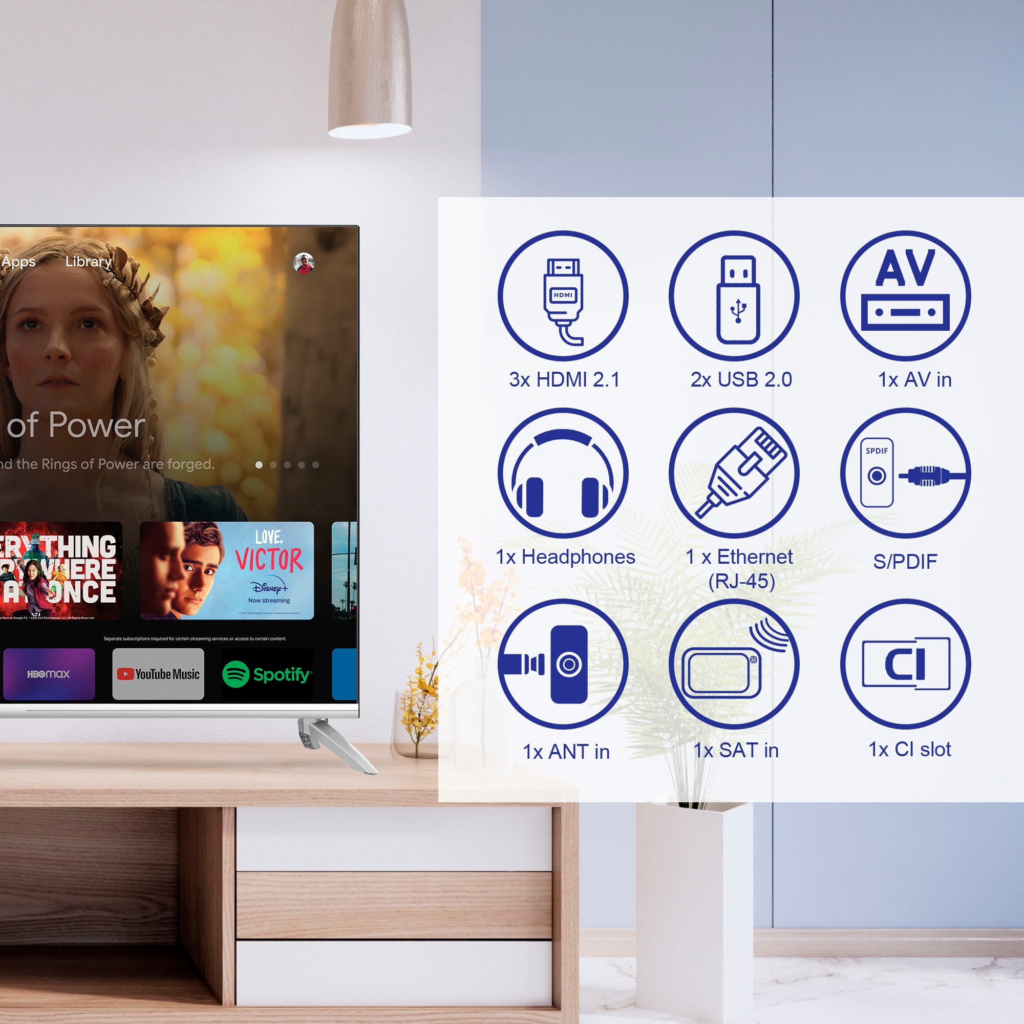Strong LED-Fernseher »SRT 43UD6593«, 4K Ultra HD, Android TV-Smart-TV