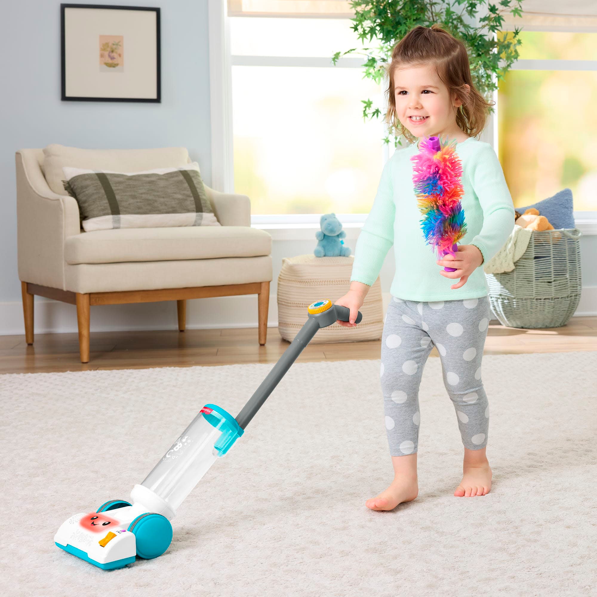 Fisher-Price® Lernspielzeug »Lernspaß Staubsauger« mit Licht- und Soundeffekt