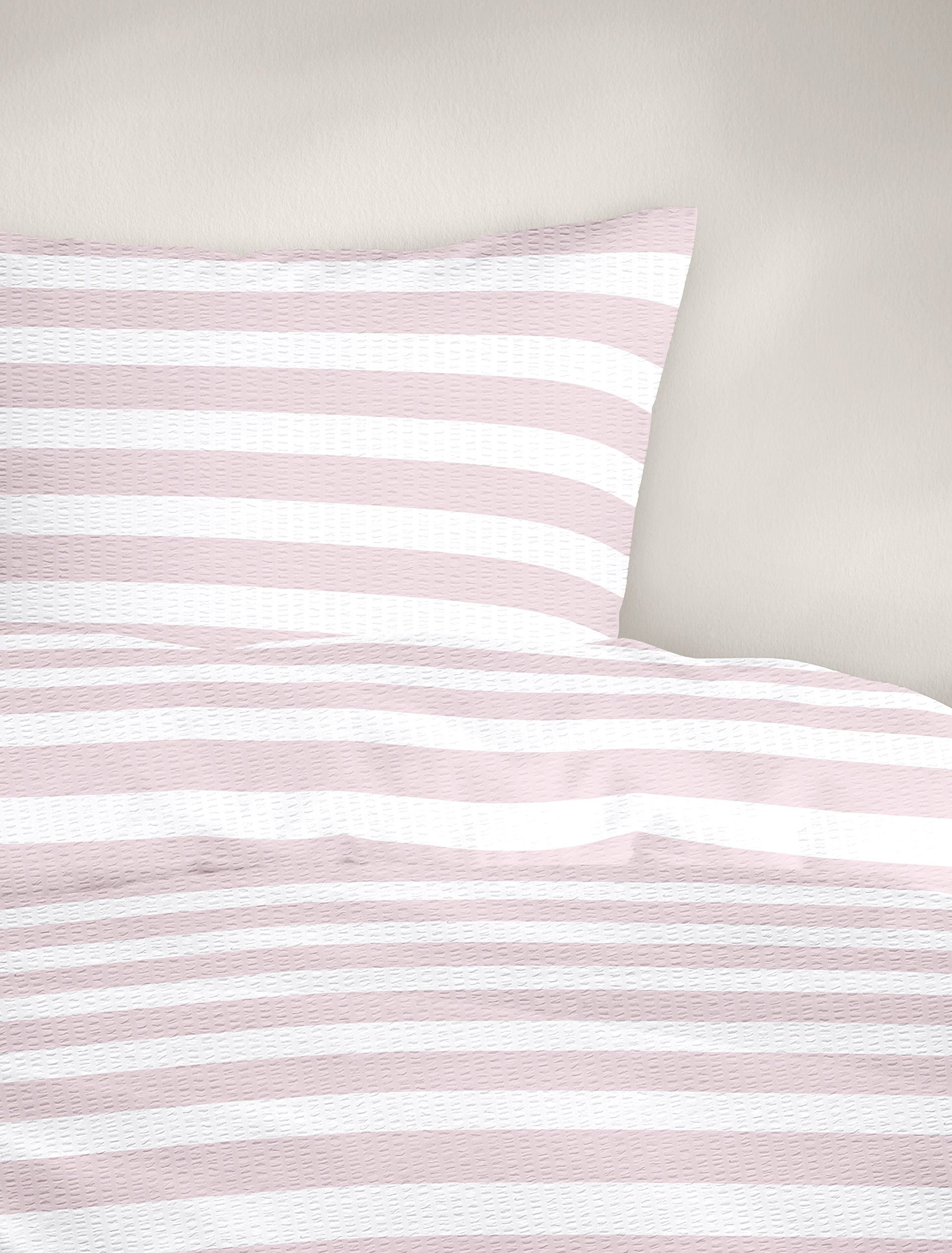 BIERBAUM Bettwäsche »Bettwäsche 4196« 2 Seersucker, 100  % Baumwolle, pflegeleicht, bügelfrei, kühlend