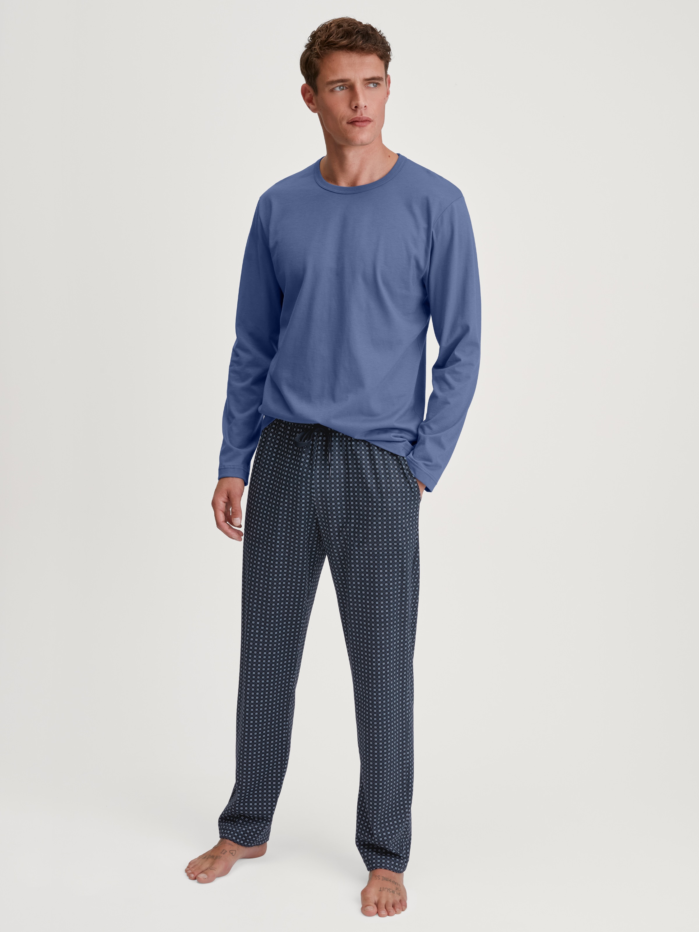 CALIDA Pyjamahose »Remix Basic Sleep«, lockerer gerader Schnitt, Gummibund, Seitentaschen