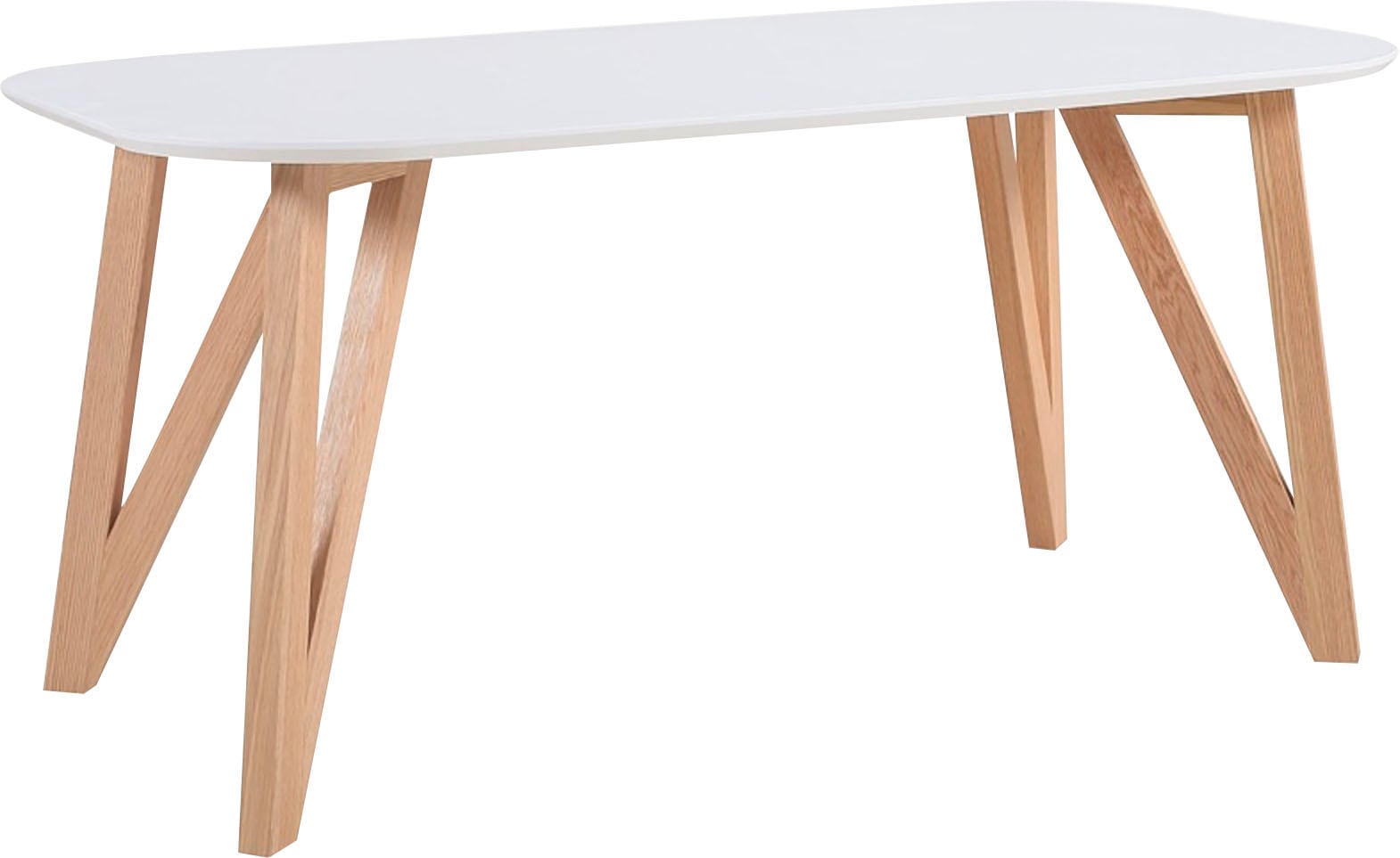 SalesFever Esstisch »Solna - Stilvoller Tisch für Ihr Zuhause« Massive Eichen-Haarnadelbeine: Natürliches Design-Statement