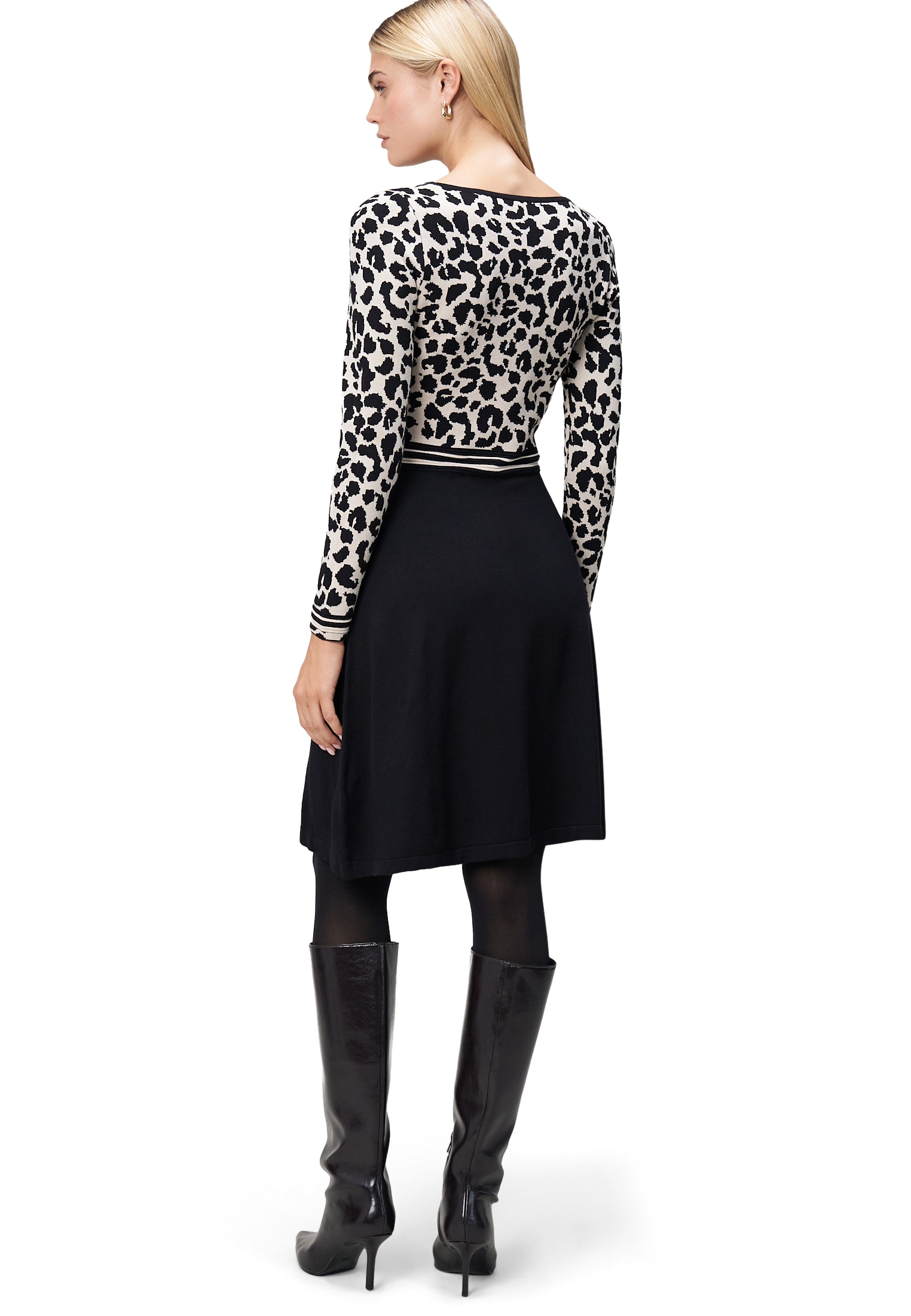 Zero Strickkleid »Strickkleid mit Leomuster«