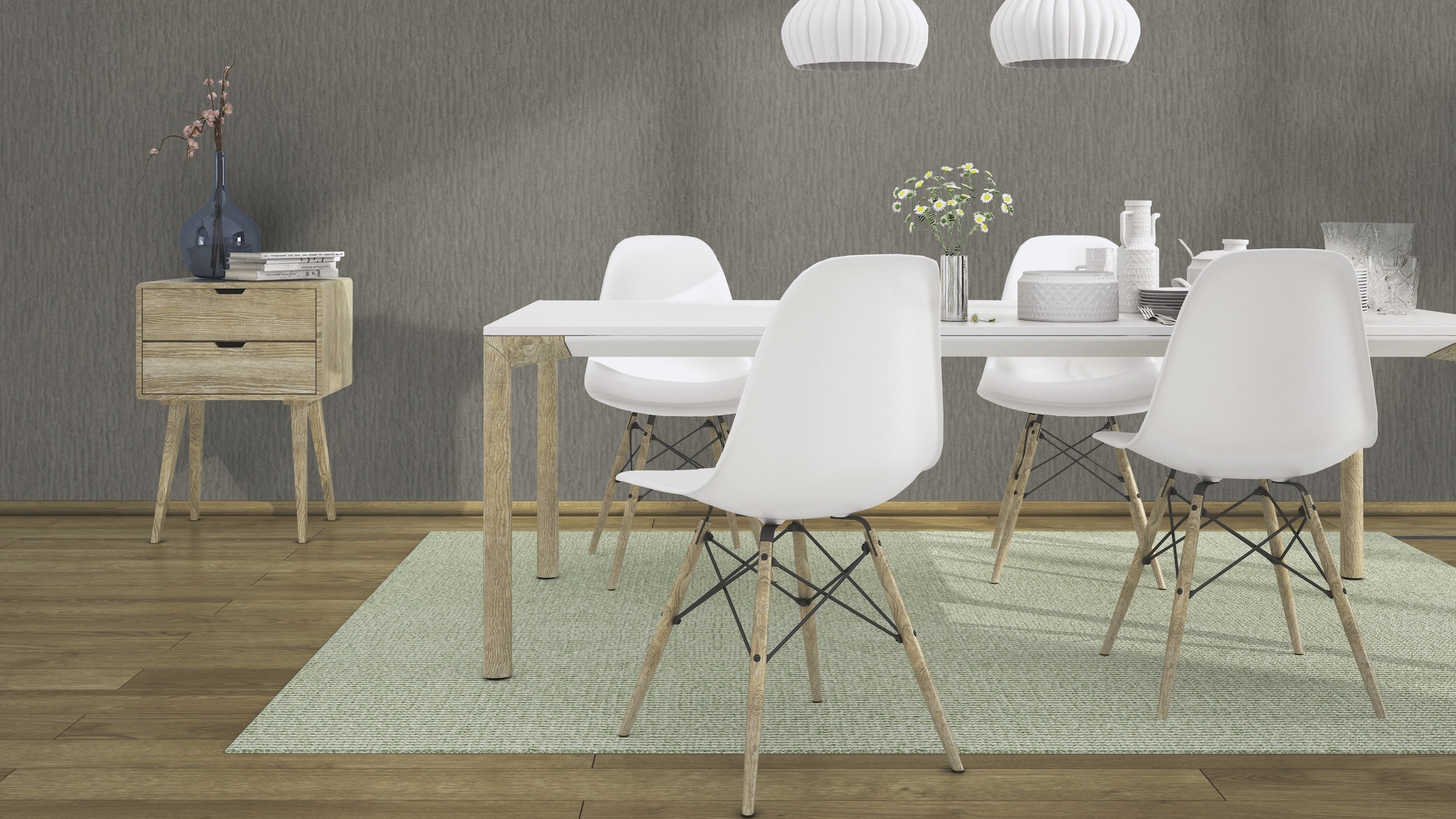 Rasch Vinyltapete »Einfarbige Vliestapete Trianon XIII« einfarbig leicht gekörnt Unitapete