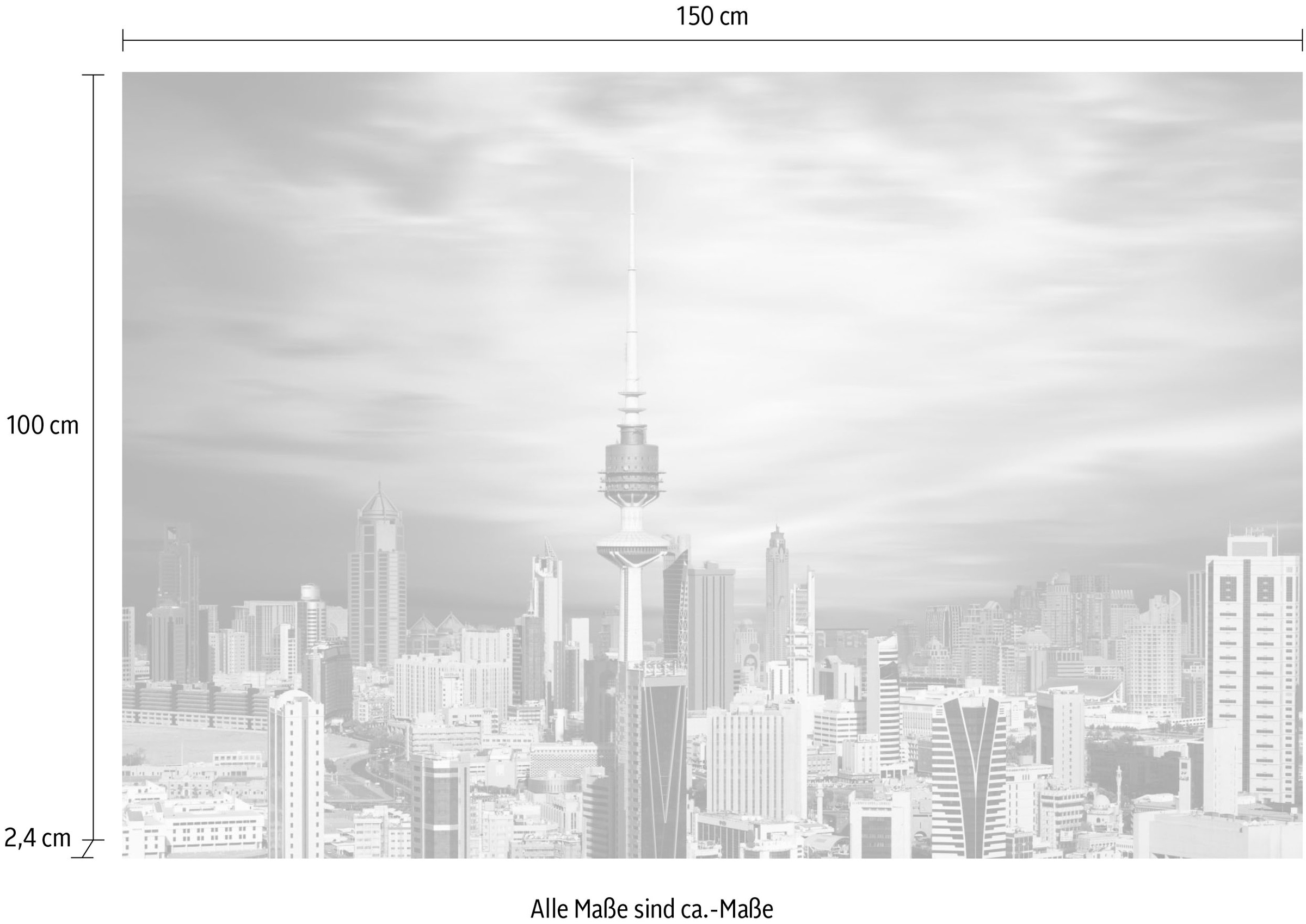 queence Acrylglasbild »Skyline«, Skyline-Gebäude-Städte, Fine Art-Print in Galeriequalität