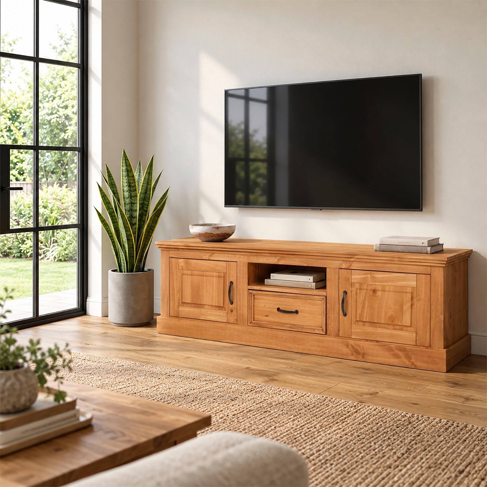 OTTO home Lowboard »Selma« TV-Kommode, Breite 160 cm, 1 Schubkasten, 2 Türen