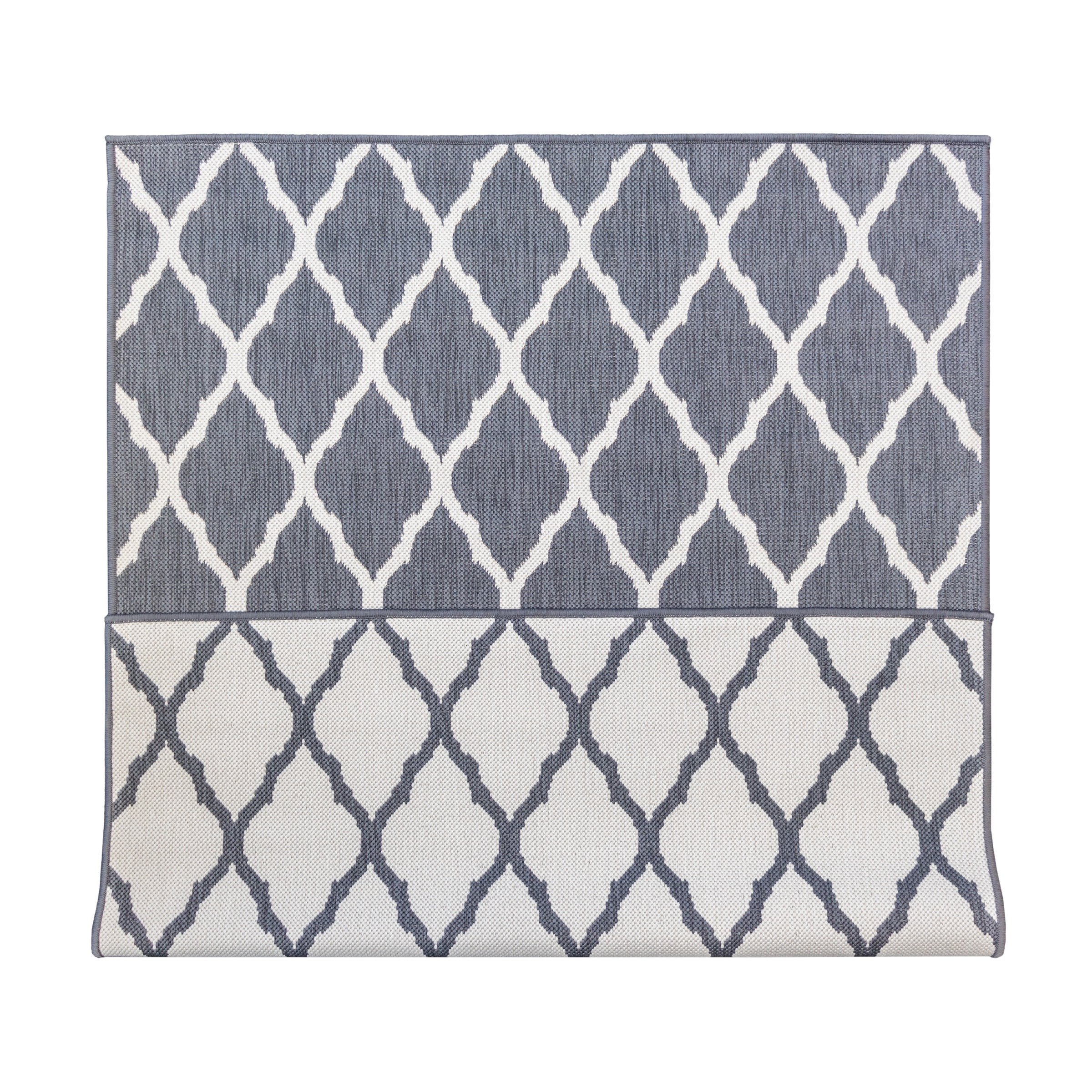Primaflor-Ideen in Textil Teppich »Outdoorteppich REVERSO - Round Rhombus«, rechteckig, 5 mm Höhe, Wendeteppich, Rauten Design, In- und Outdoor geeignet, wasserfest