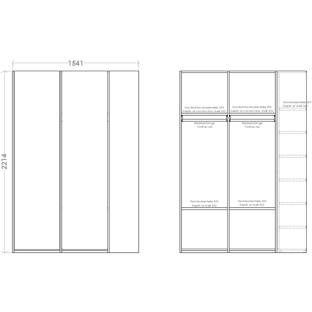 Müller SMALL LIVING Kleiderschrank »Modular Plus Variante 2«