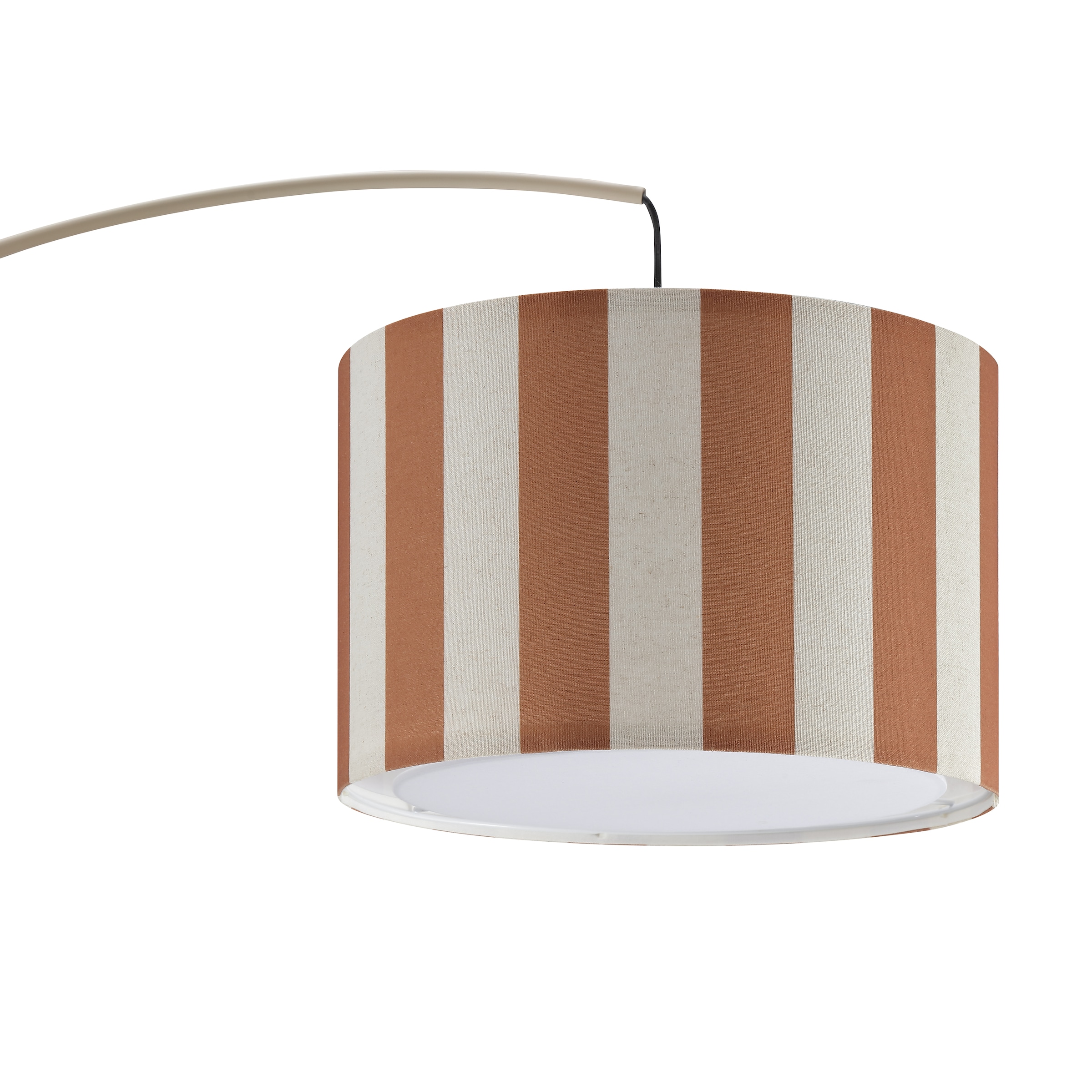 OTTO home Stehlampe »Stellan« E27 1 Stk. Bogenlampe Textilschirm Stoff Ø 36cm, E27, Fußschalter, Bogenleuchte