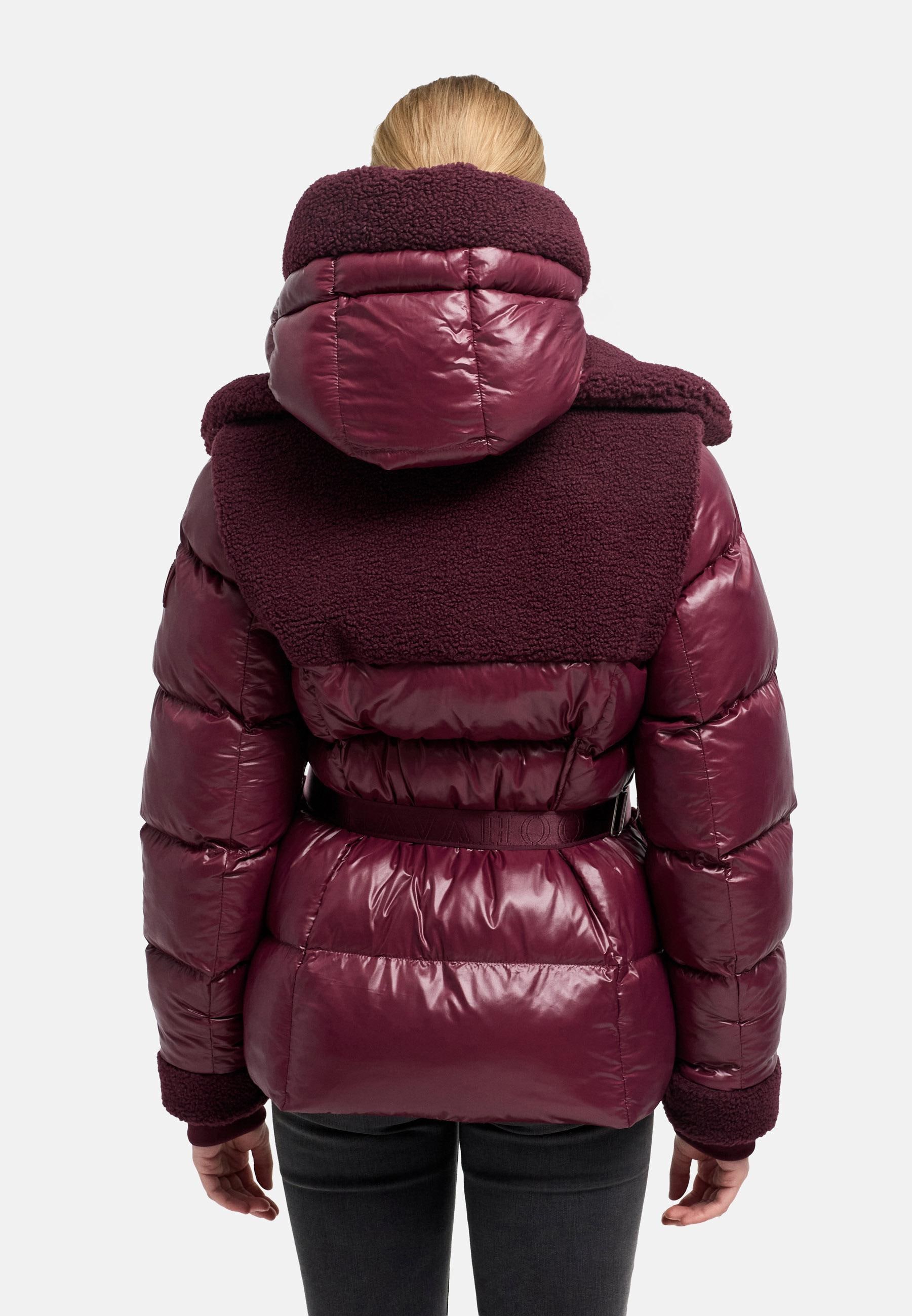 Navahoo Winterjacke »Winterjacke Kuschelhäschen 14« mit Kapuze Warme Jacke im Teddy-Stepp-Materialmix mit Kapuze