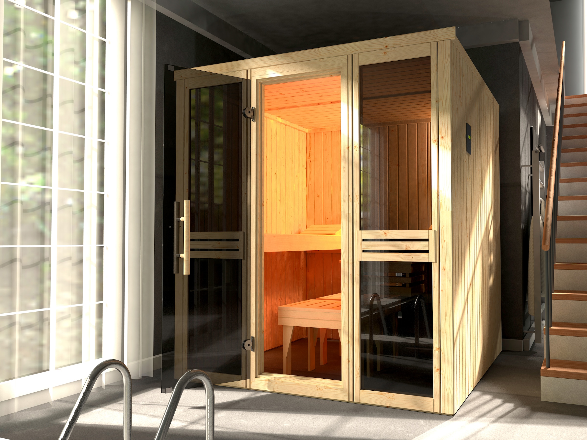 weka Sauna »Classic«, 7,5 kW Bio-Kombiofen mit ext. Strg.