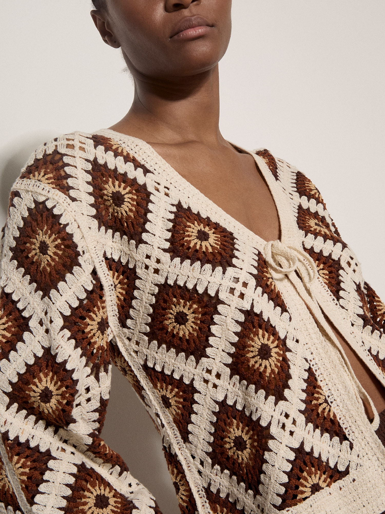Apricot Cardigan »Gehäkelte Strickjacke« mit Rautenmuster
