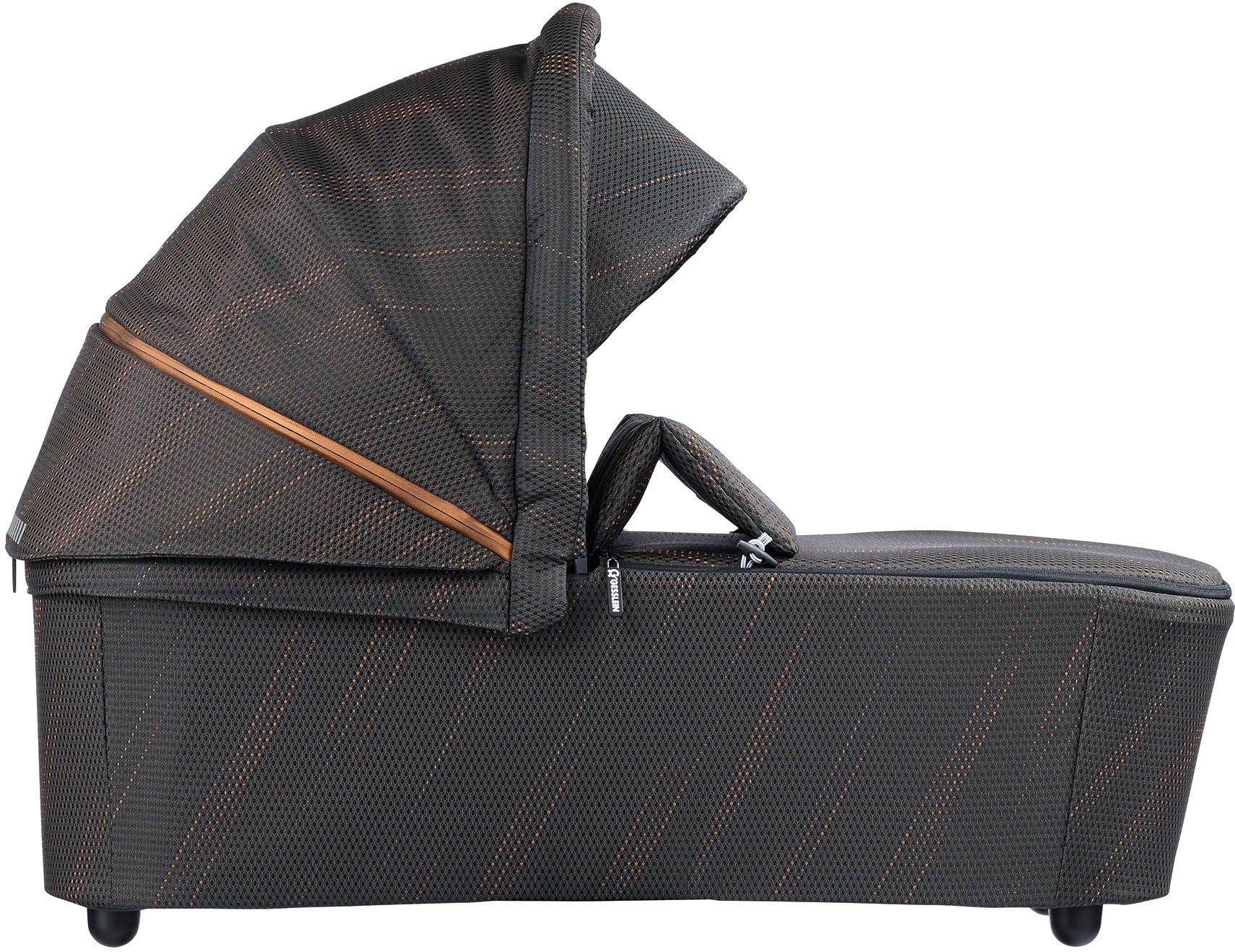 Gesslein Kombi-Kinderwagen »FX4 Soft+ mit Aufsatz Swing schwarz, schwarz/kupfer«, mit Babywanne C3 und Babyschalenadapter