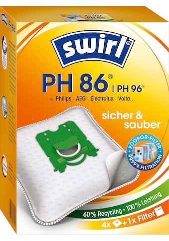 Staubsaugerbeutel »Swirl® PH 86/96 Staubsaugerbeutel für Philips«, (Packung), 4er- Pack