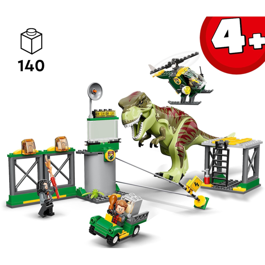 LEGO® Konstruktionsspielsteine »T. Rex Ausbruch (76944), LEGO® Jurassic World«, (140 St.), Made in Europe