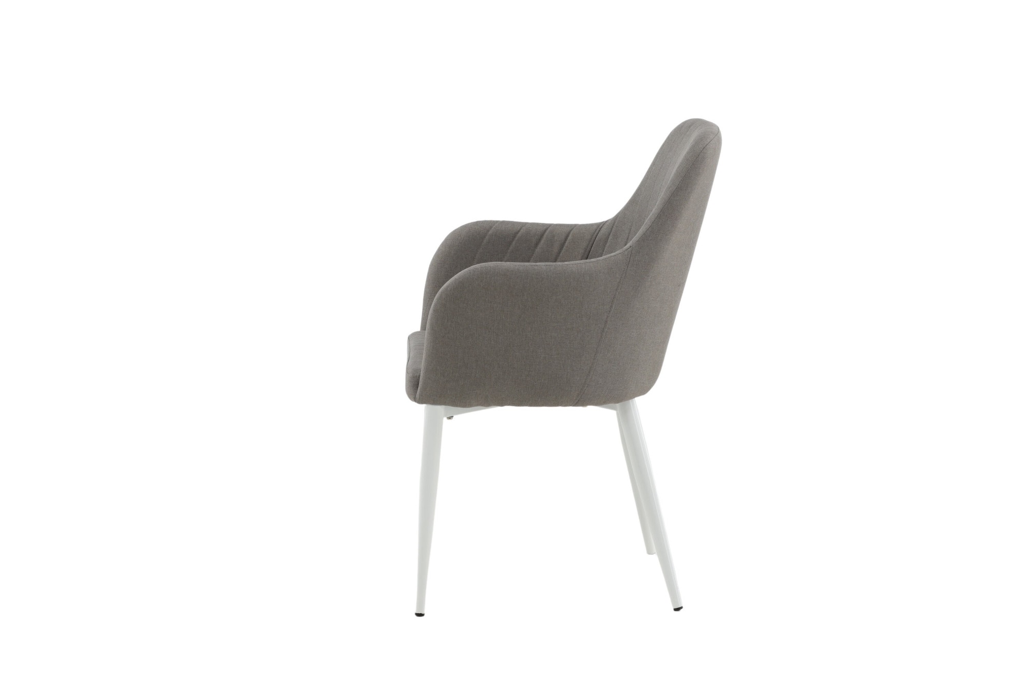 Venture Home Esszimmerstuhl »Comfort, 2er-Set Esszimmerstühle in Polar-Grau mit Armlehnen, 120 kg« () 2 Stk.Polsterstuhl, Stoffbezug, weiße Stahlbeine, weich, modern