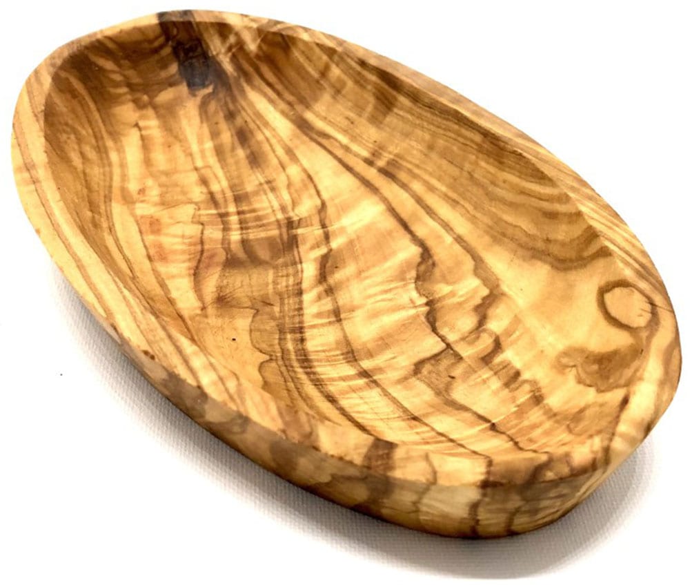 Olivenholz-erleben Dipschale »oval aus edlem naturbelassenem Olivenholz«, 3 tlg., aus Massivholz, Einzigartige Maserung, jede Schale ein Unikat, leichte Reinigung