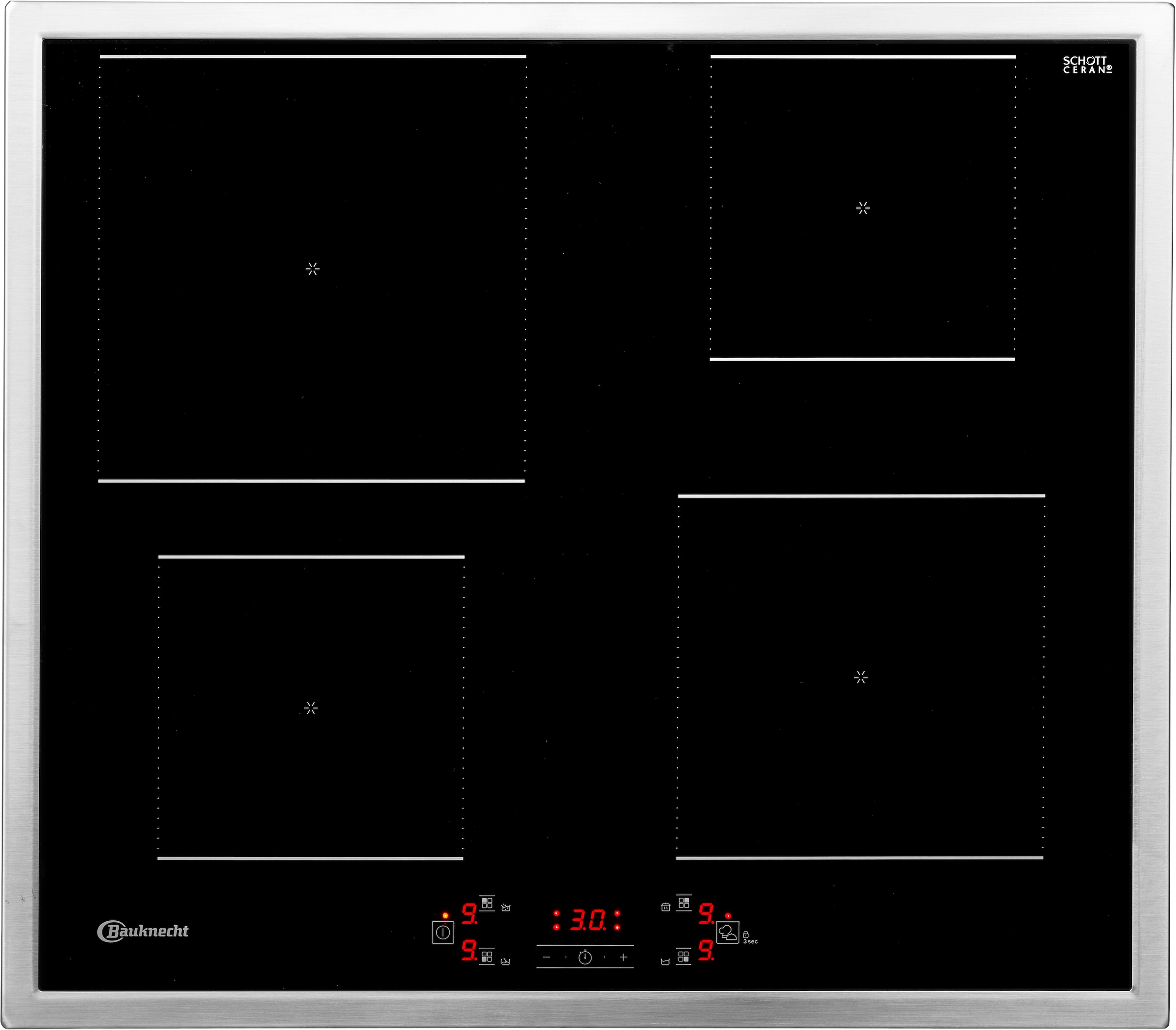 BAUKNECHT Backofen-Set »BAKO 740 IND IN« mit 1-fach-Teleskopauszug Hydrolyse Set, 2 Stk. tlg. Hydrolyse - Reinigung mit der natürlichen Kraft des Dampfes bei 90 °C