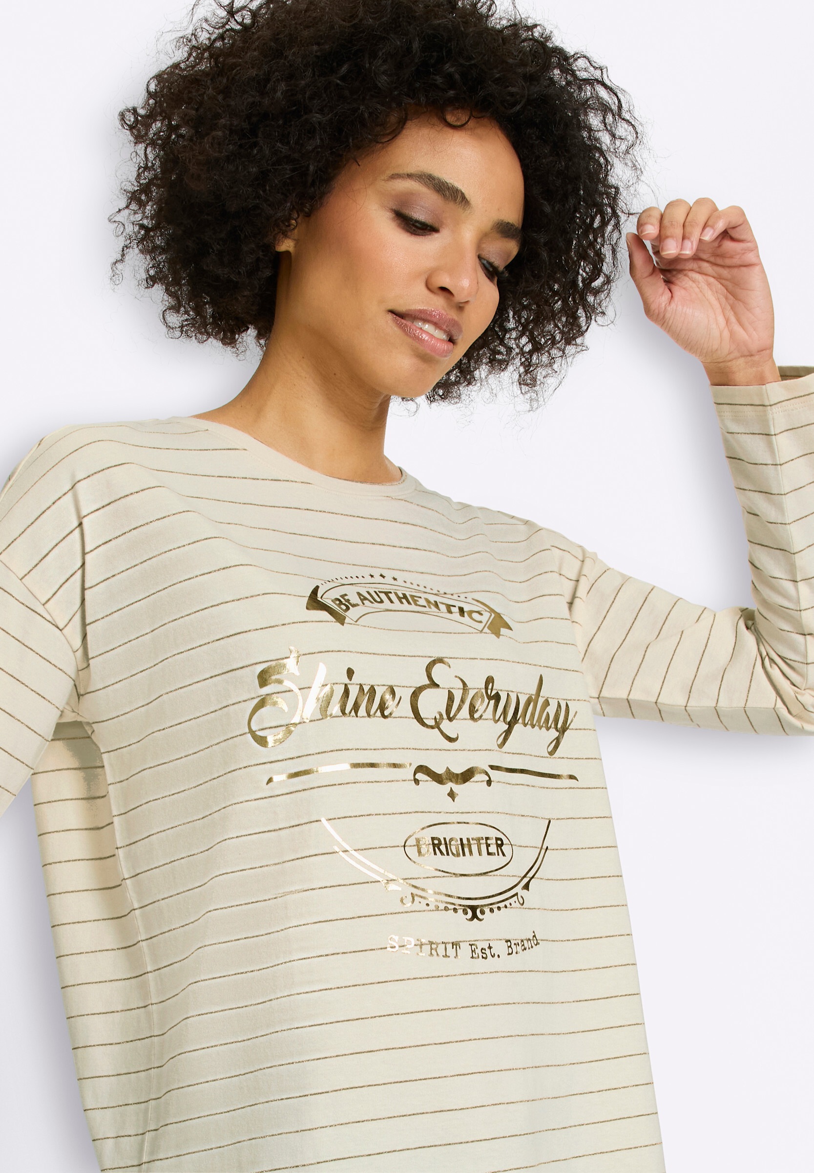 heine T-Shirt »Ringelshirt Ringelshirt mit Effektgarn«