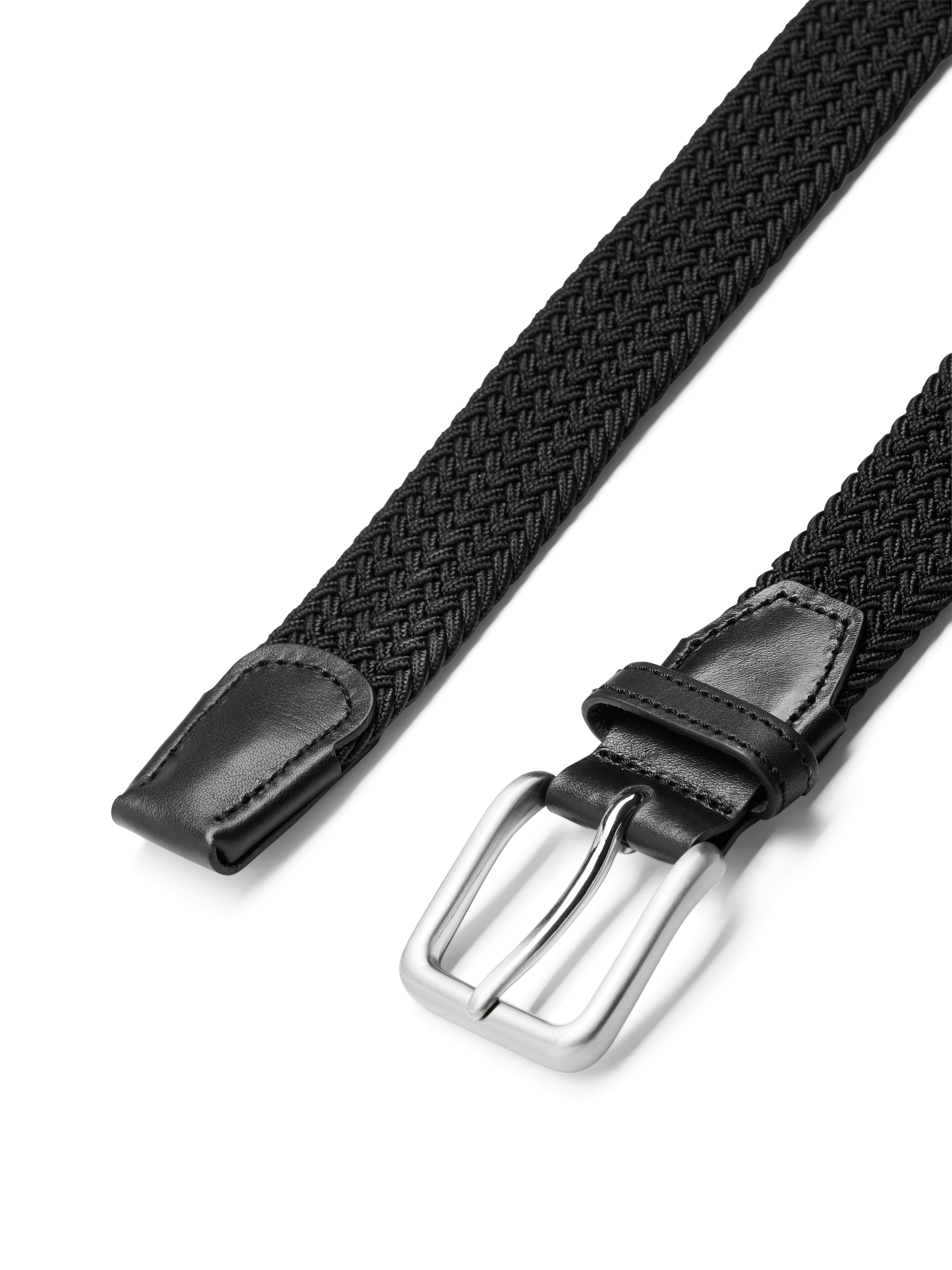 Jack & Jones Stretchgürtel »JACSPRING WOVEN BELT NOOS« mit silberfarbener Schließe