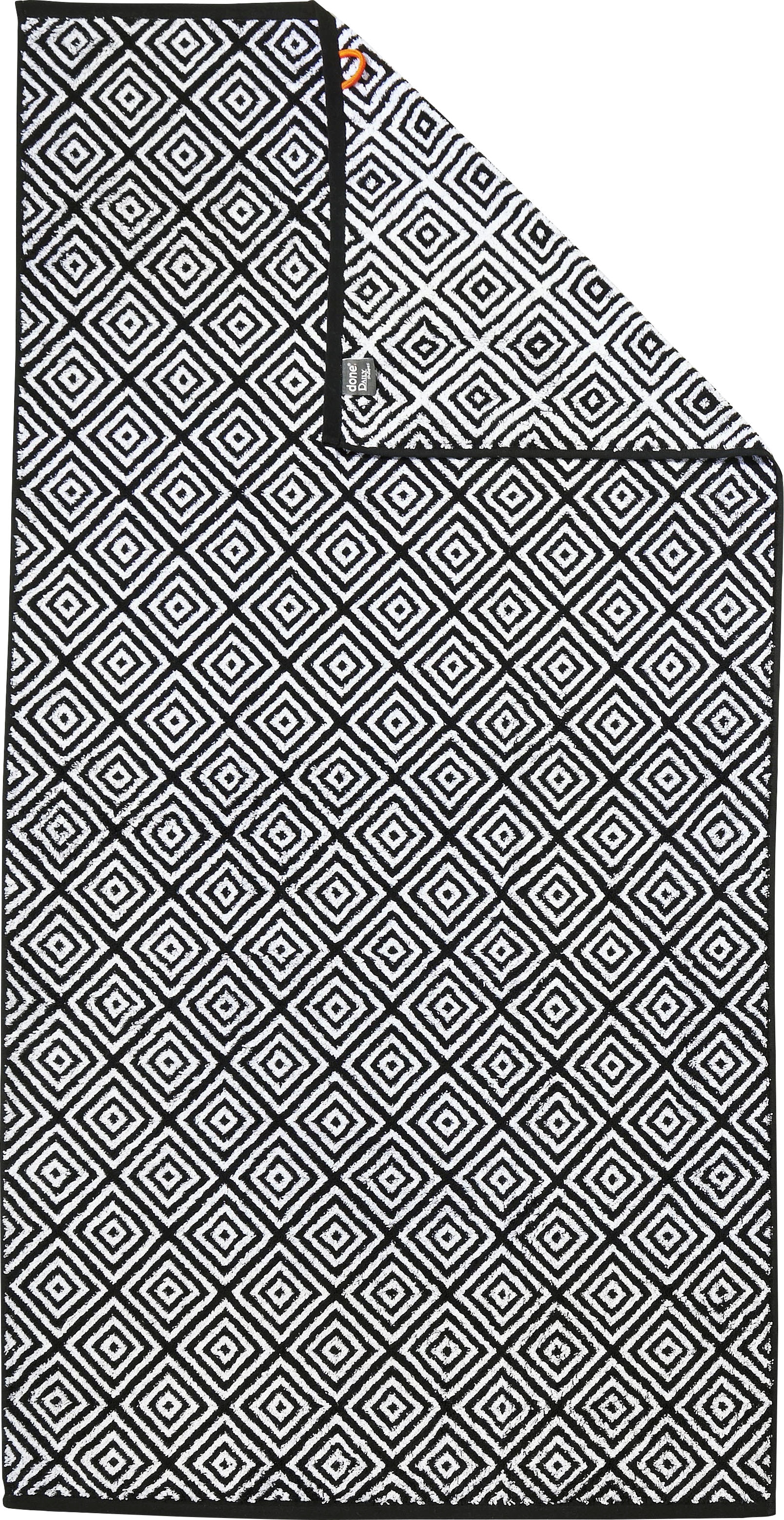 done.® Duschtuch »Daily Shapes Diamond«, (1 St., Duschtuch 70 x 140 cm), Jacquardgewebe, modernes Rauten Muster
