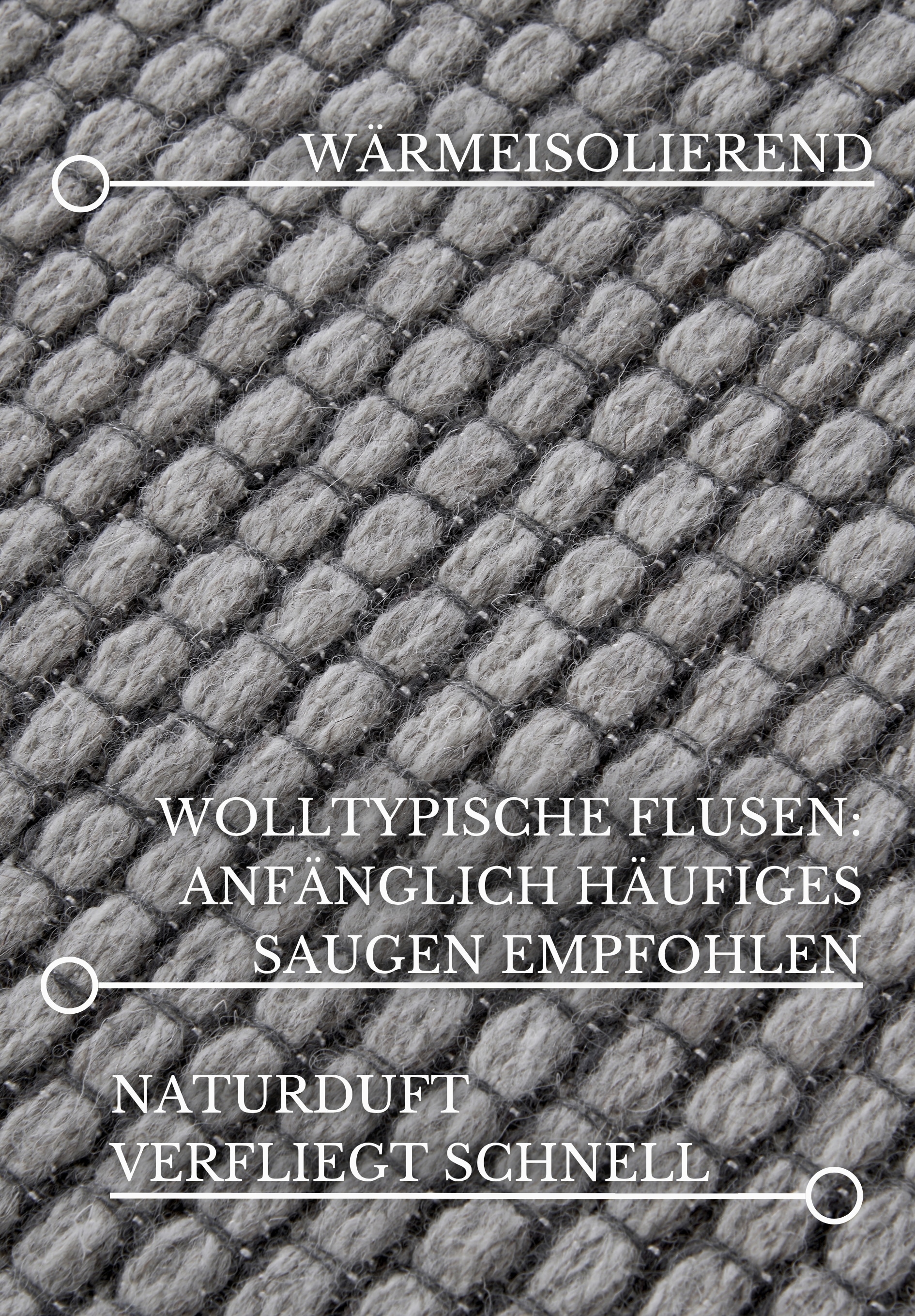 Villeroy & Boch Wollteppich »Charles«, rechteckig, 5 mm Höhe, Schurwolle, Wolle, Natur, Wohnzimmer, Schlafzimmer, Boho, Skandi