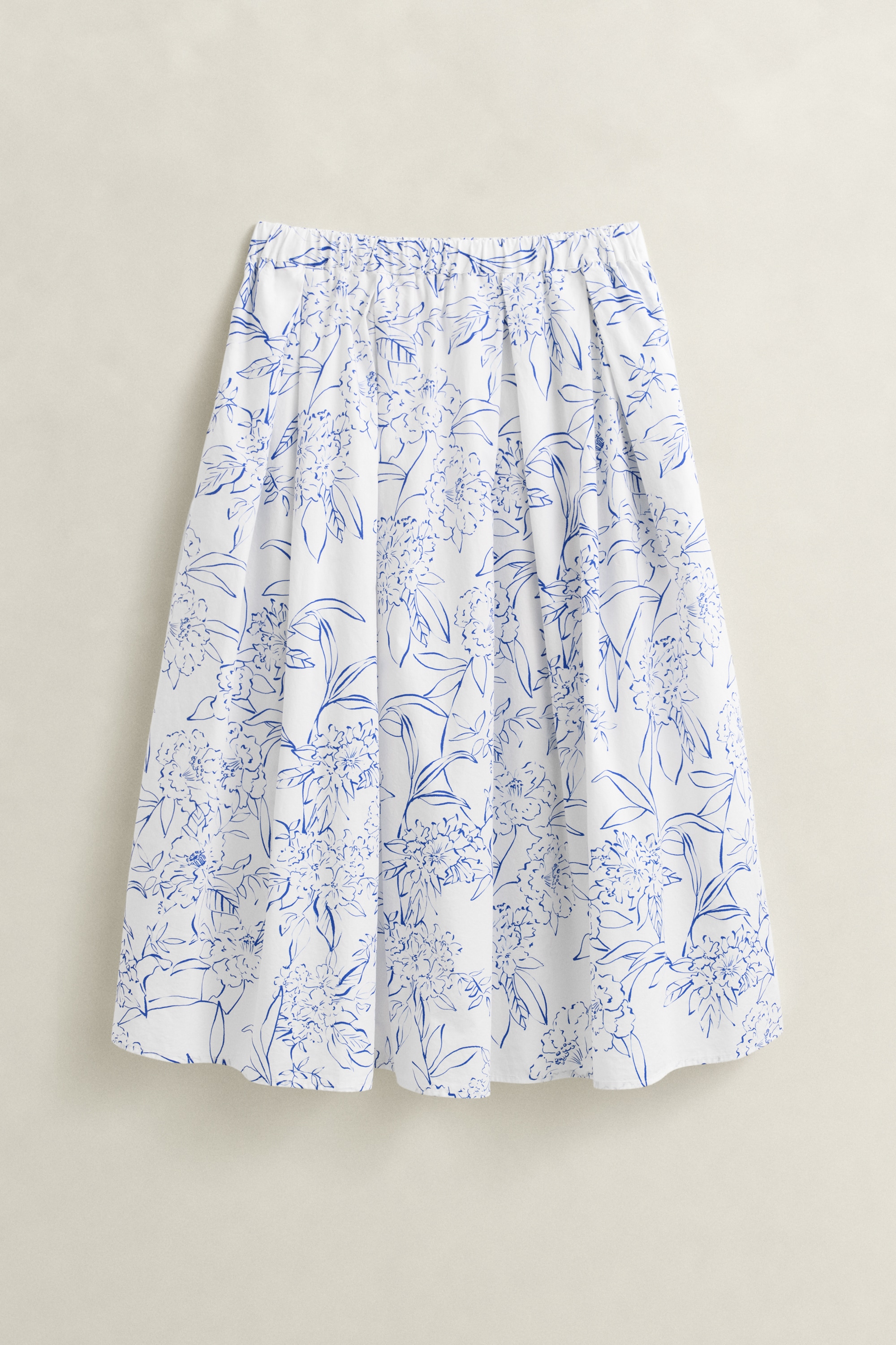 Gant Midirock »FLORAL PRINT PULL ON SKIRT« geblümt, mittlere Leibhöhe
