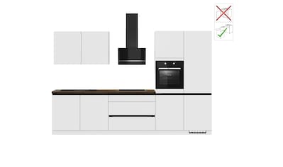 Küche »"Dublin"«, vormontiert, wahlweise mit E-Geräten, mit Vollauszug, Breite 340 cm