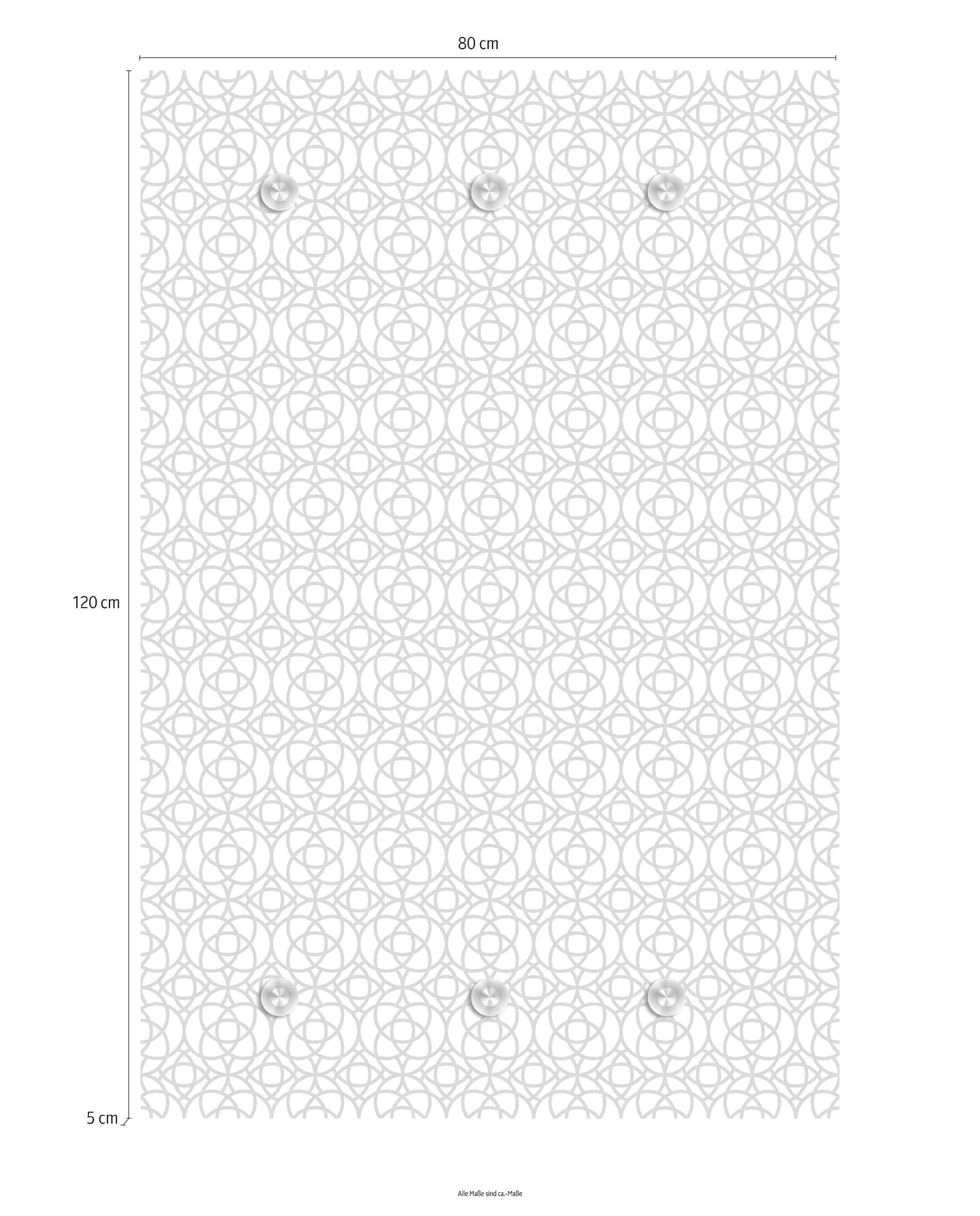 queence Garderobenleiste »Ringe«, mit 6 Haken, 80 x 120 cm
