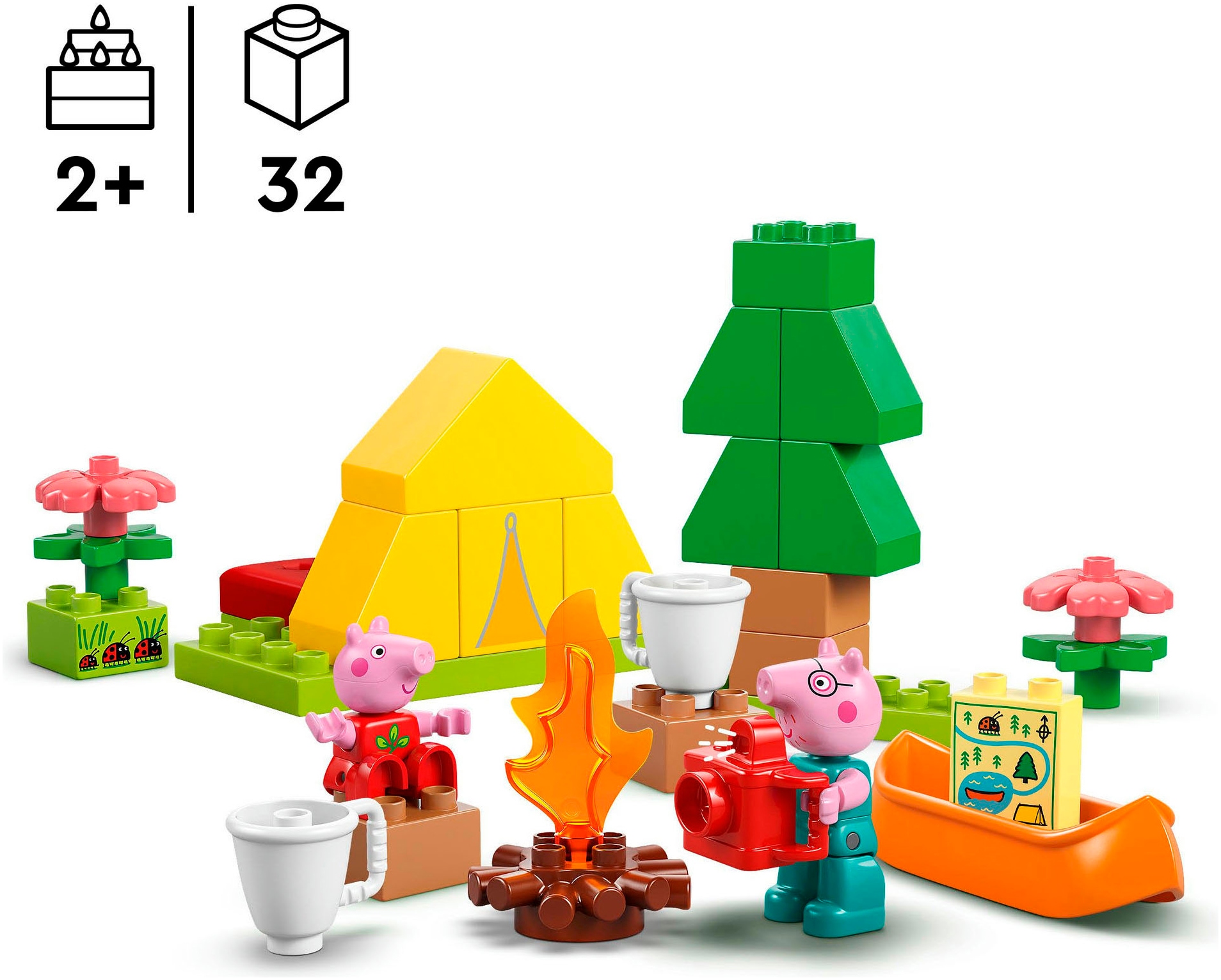 LEGO® Konstruktionsspielsteine »Campingausflug (10452), LEGO® DUPLO Peppa Pig« Made in Europe