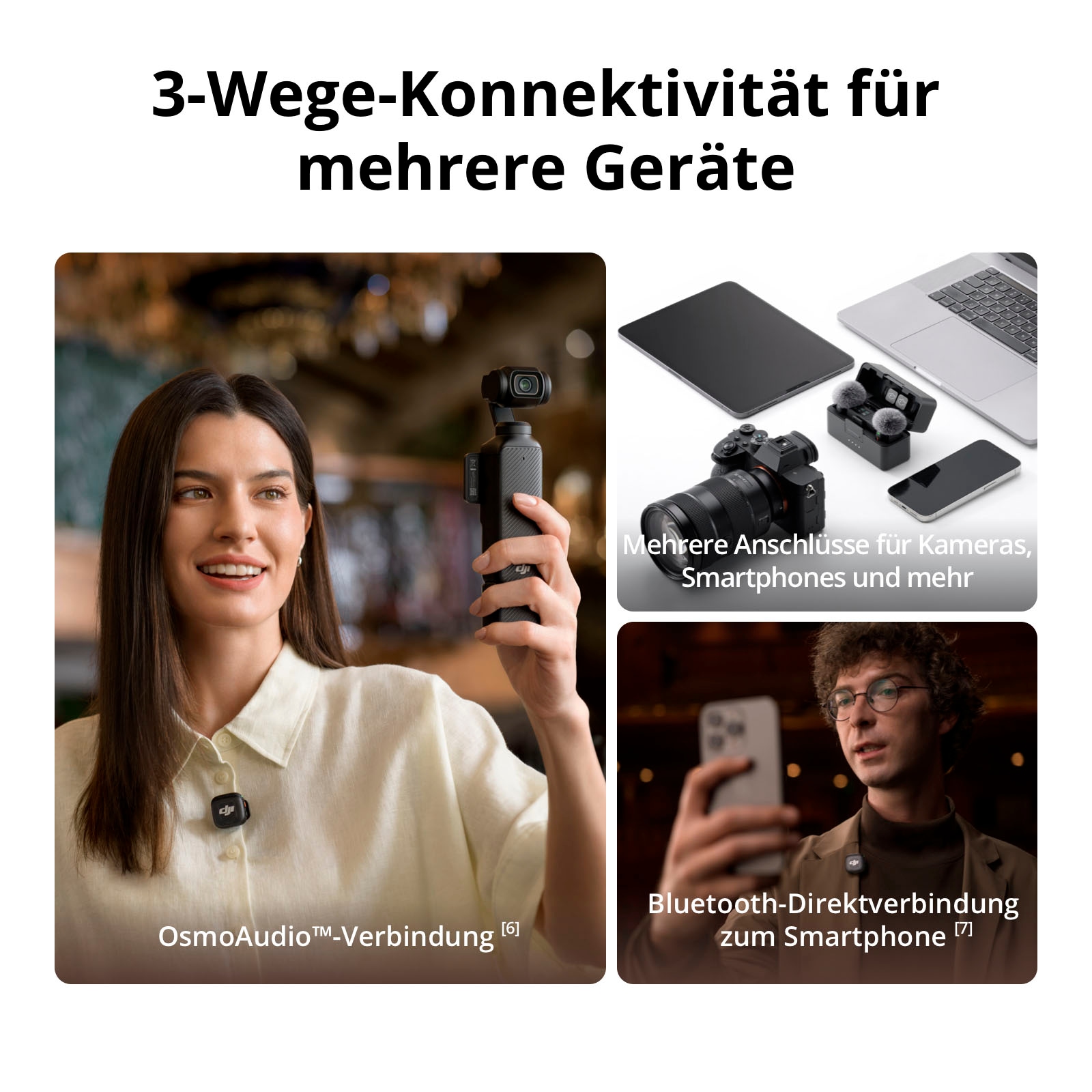 DJI Streaming-Mikrofon »MIC 3  (1 Sender + 1 Empfänger)«