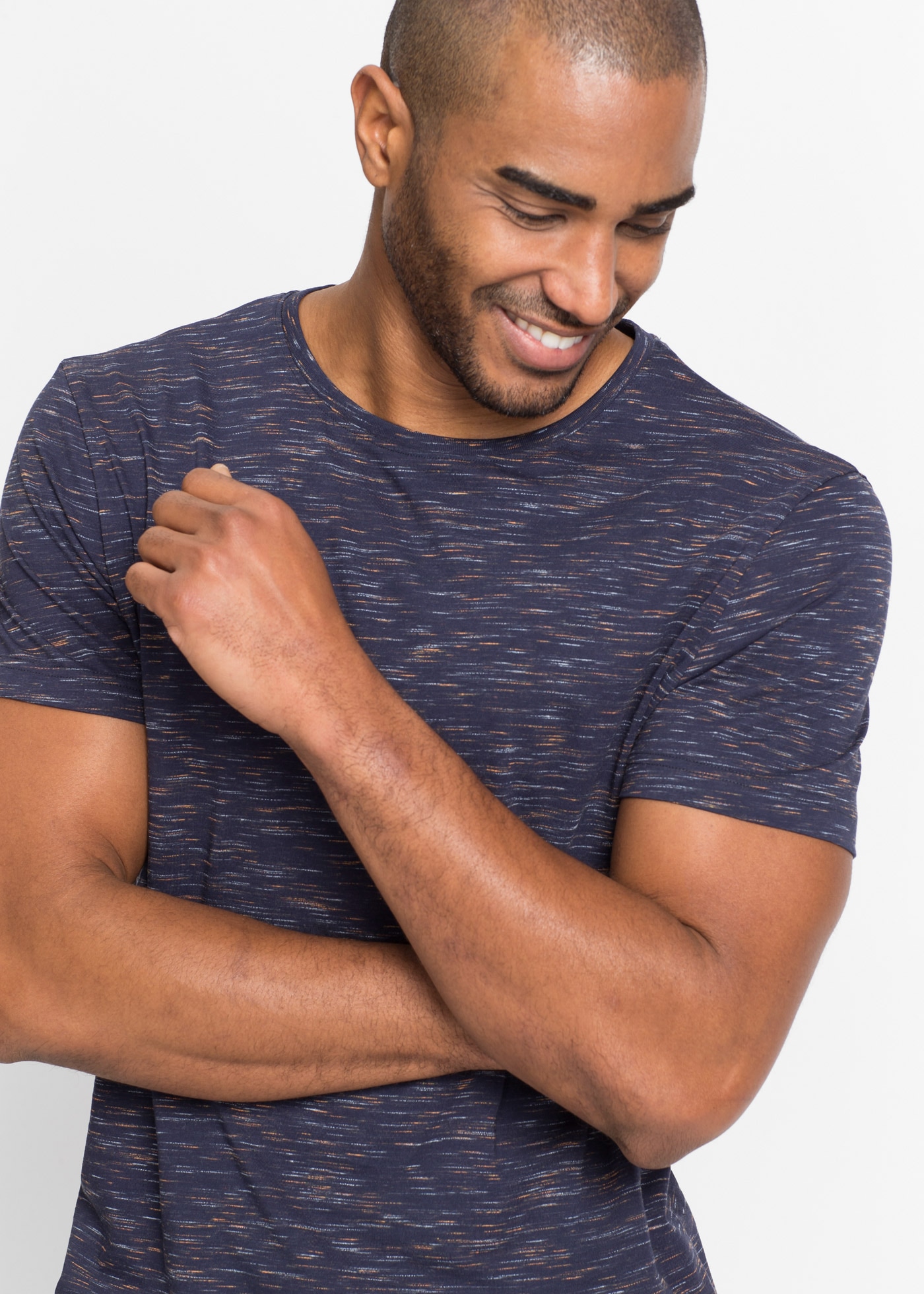 bonprix T-Shirt 1 lockere Passform, kurze Ärmel, mit Rundhalsausschnitt