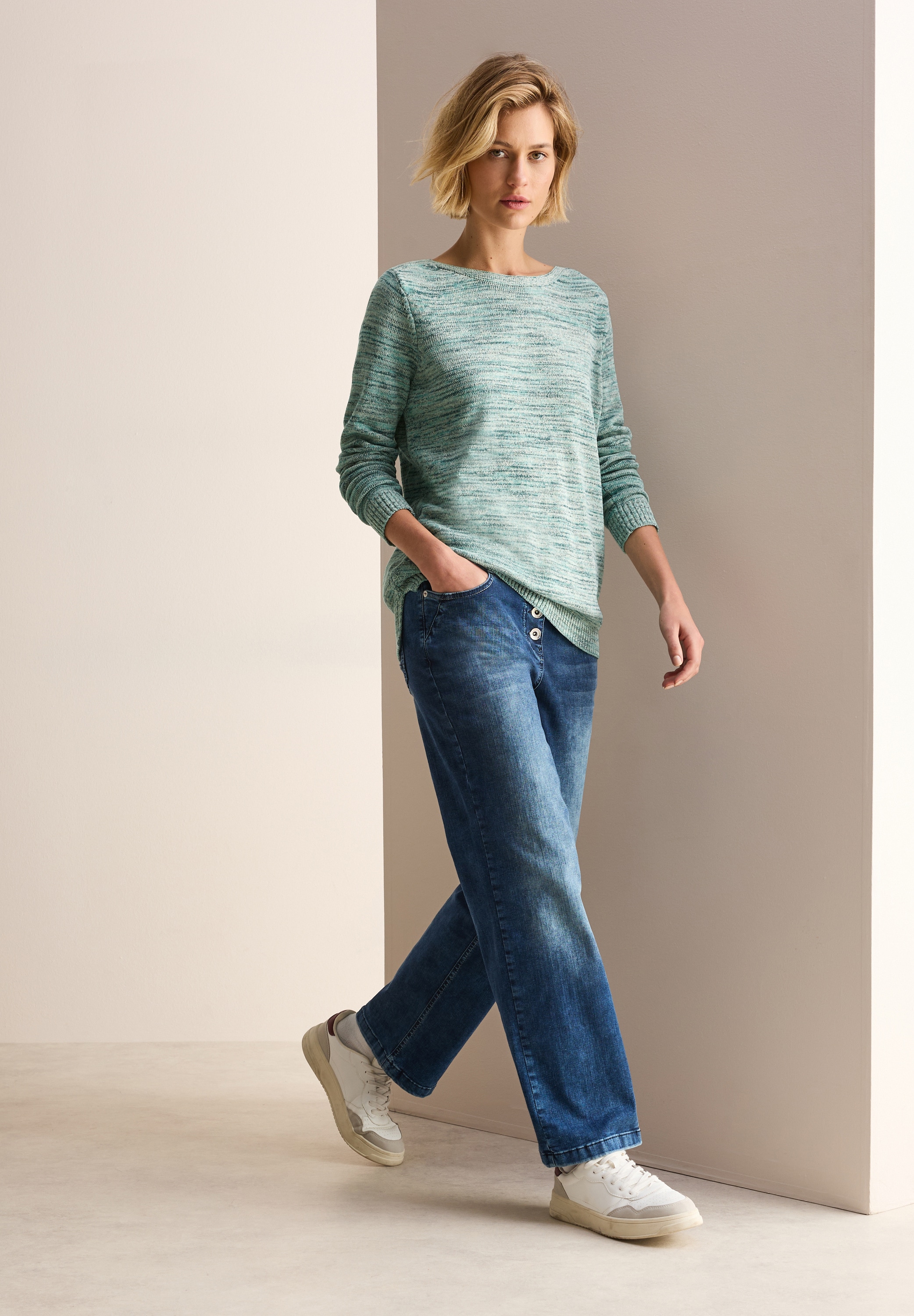 Cecil Strickpullover, im Melange-Look
