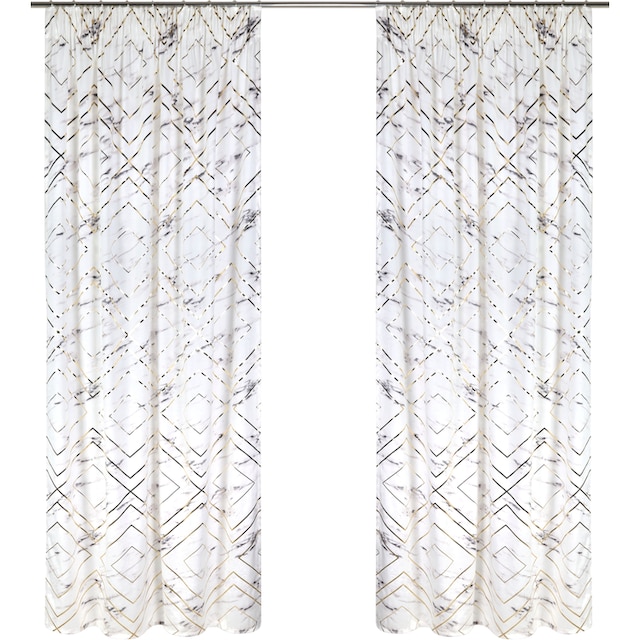 Leonique Vorhang »Lerina«, (1 St.), bedruckt, verschiedene Größen mit  Foliendruck