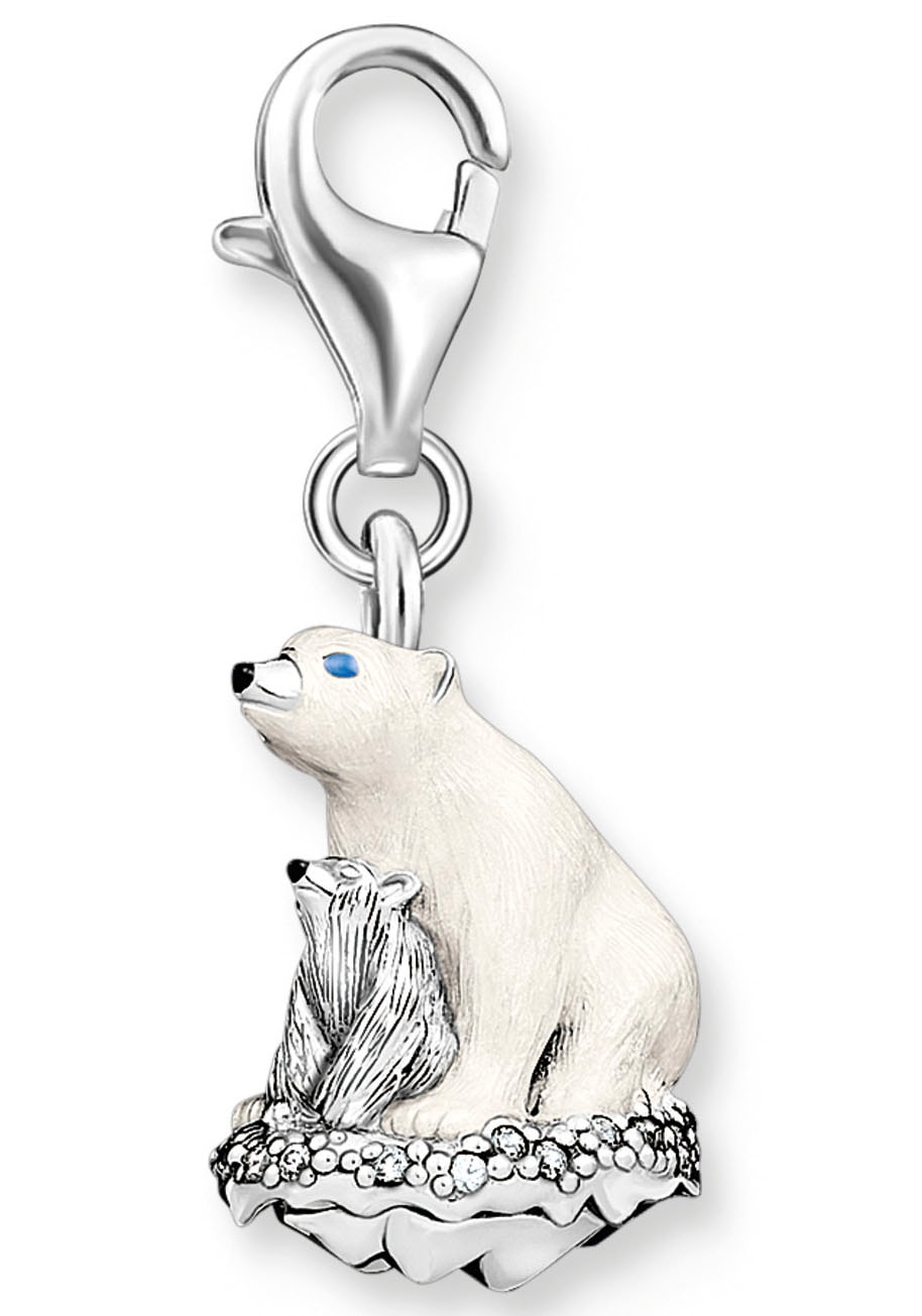 THOMAS SABO Charm-Einhänger »Eisbären« mit Zirkonia (synth.)