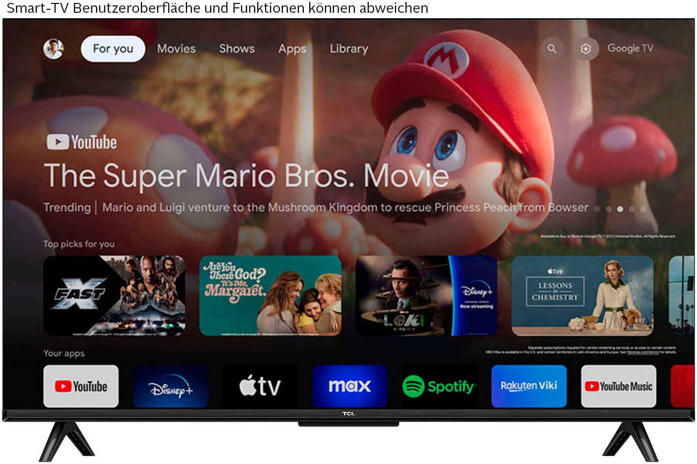 TCL LED-Fernseher, 108 cm/43 Zoll, 4K Ultra HD, Google TV-Smart-TV