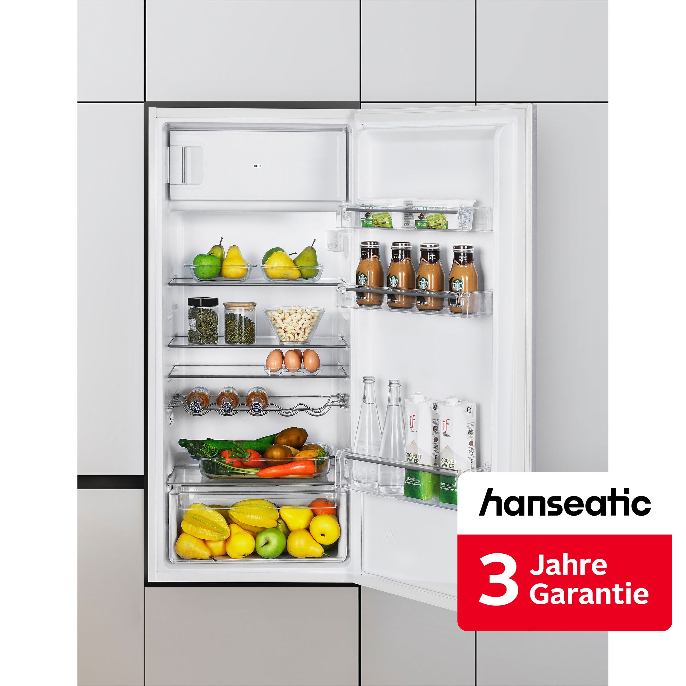 Hanseatic Einbaukühlschrank »HEKS12254GE« 123 cm hoch 54 cm breit inkl. 3 Jahre Herstellergarantie