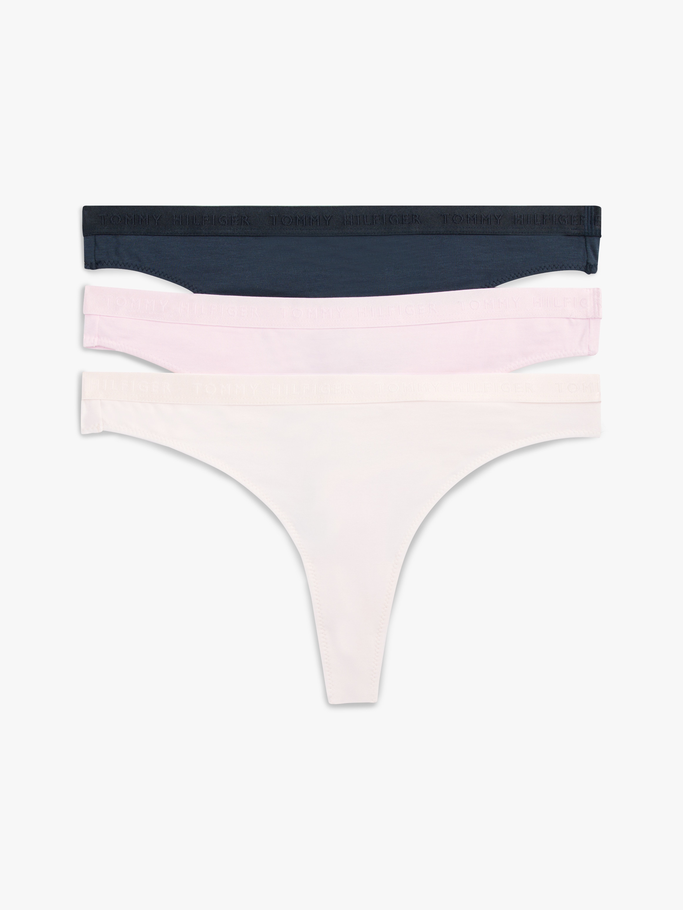 Tommy Hilfiger Underwear Slip »3P THONG (EXT SIZES)« Packung, 3er, 3 Stk. tlg., mit Logobund
