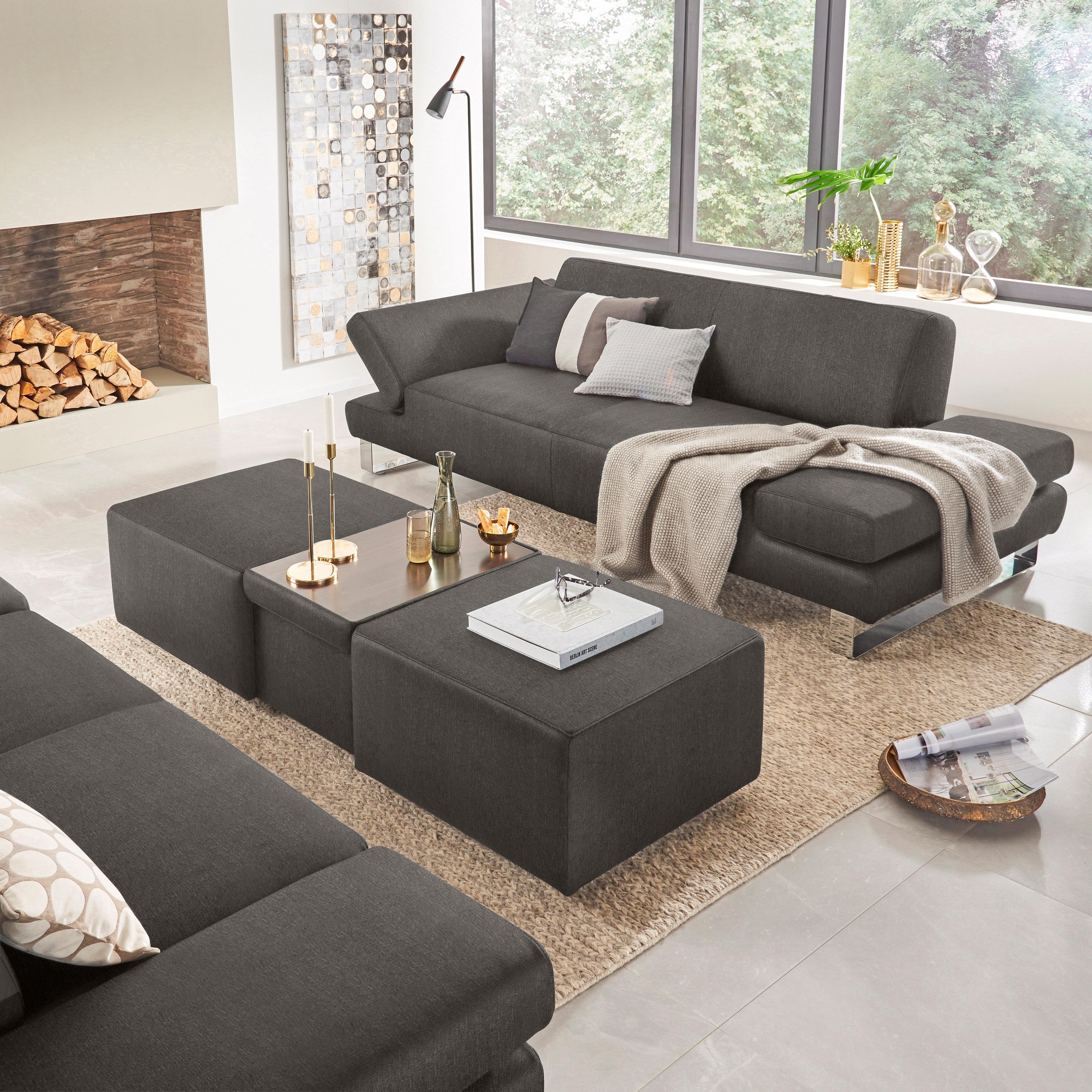W.SCHILLIG 2-Sitzer »taboo Designsofa mit hohem Sitzkomfort«, mit Normaltiefe, inklusive Armlehnenverstellung