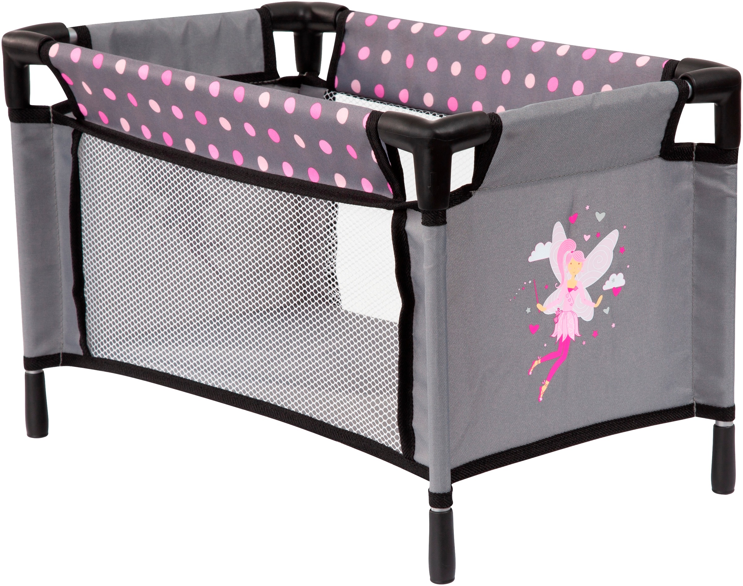 Bayer Puppenbett »Puppen-Reisebett-Set Fee« Schlafsack, Tasche, Teller, Flaschen, Besteck, Fläschchen u. Schnuller