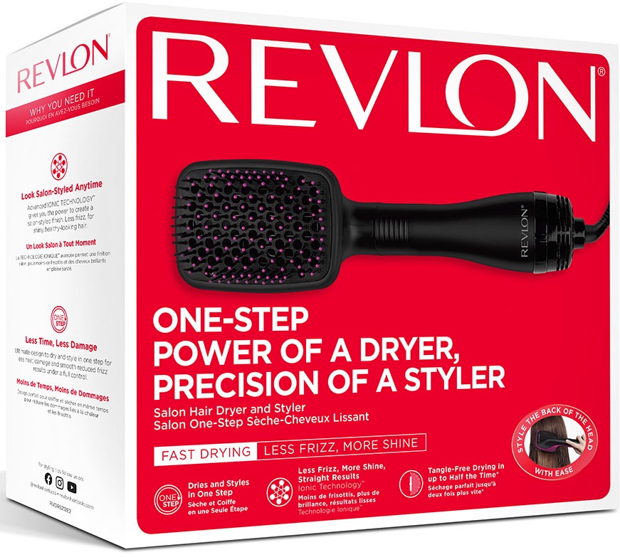 Revlon Haarglättbürste 3 Jahren Dryer Salon XXL mit One-Step Garantie Styler Ionen-Technologie, »RVDR5212UK2«, Hair 