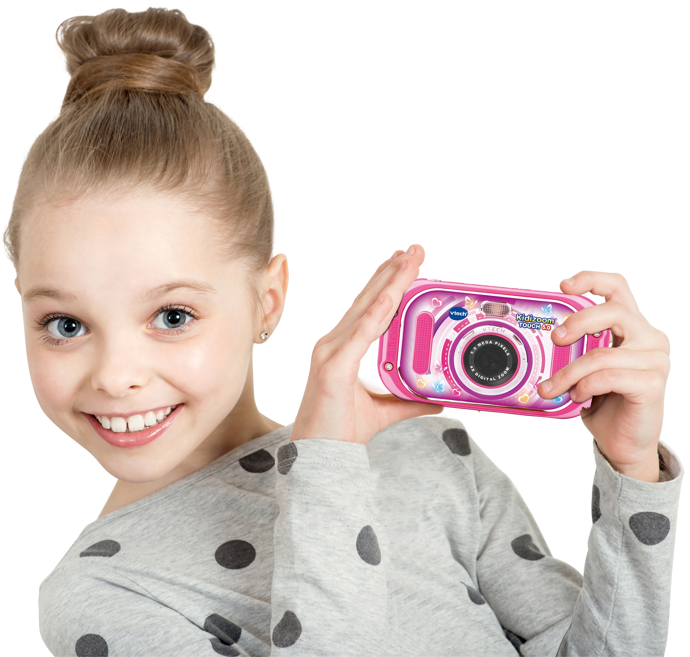 Vtech® Kinderkamera »KidiZoom Touch 5.0, pink«, 5 MP, inklusive Tragetasche  bei