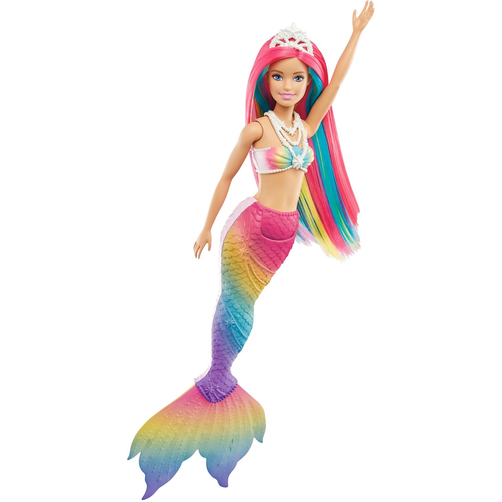 Barbie Meerjungfrauenpuppe »Puppe, Dreamtopia Regenbogenzauber Meerjungfrau mit Farbwechsel«