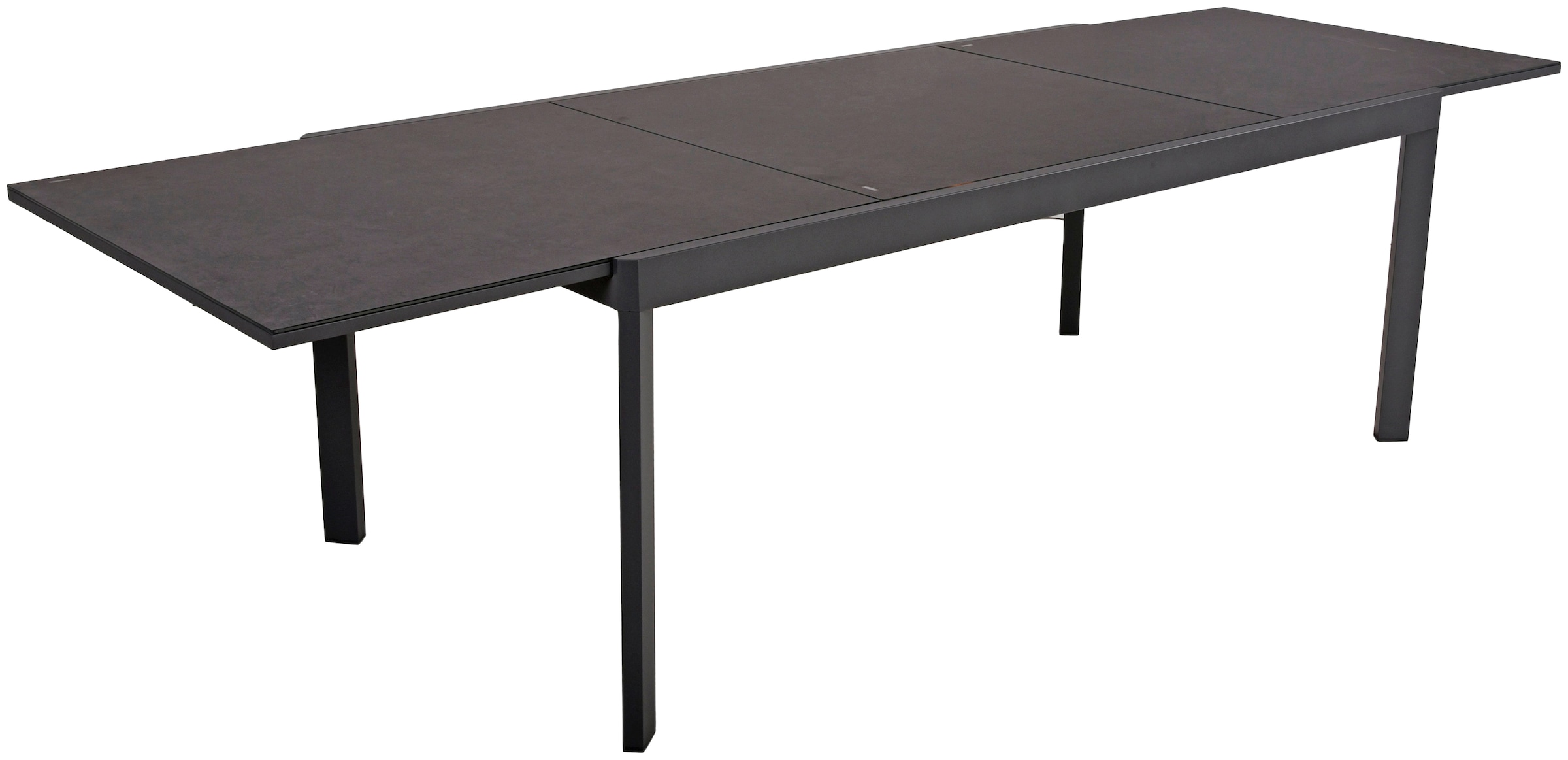 Garden Pleasure Garten-Essgruppe »NEREA«, (7 tlg., 1x Tisch, 6x Stapelstuhl), ausziehbarer Tisch, Stühle stapelbar, geeignet für 6 Personen