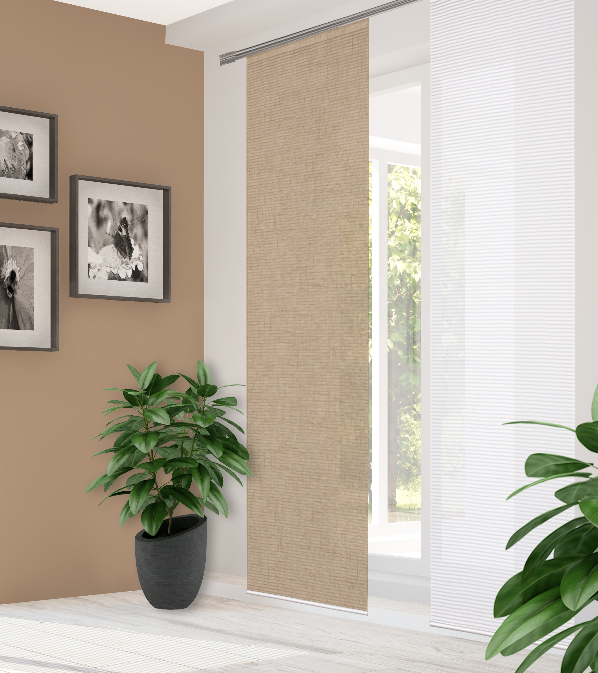 HOME in green Schiebegardine »ESTRA« Paneelwagen 1 Stk. tlg. Digitaldruck, Bambus, recycelt