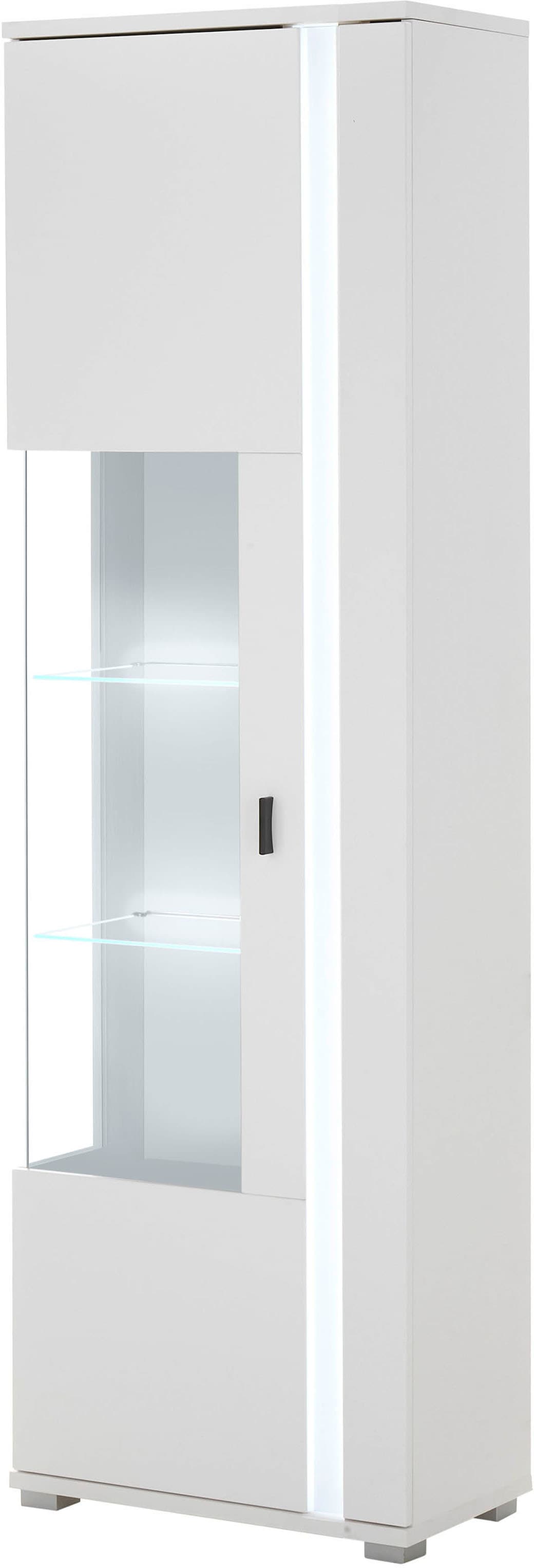 INOSIGN Vitrine »LONG ISLAND«, (1 St.), in moderner Trendfarbe,inklusive senkrechter Beleuchtung,Breite 55 cm